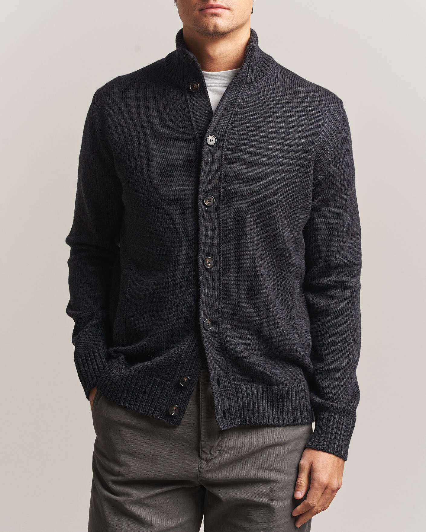 Hombres | Jerséis y prendas de punto | Zanone | Virgin Merino Wool Chioto Grey Melange