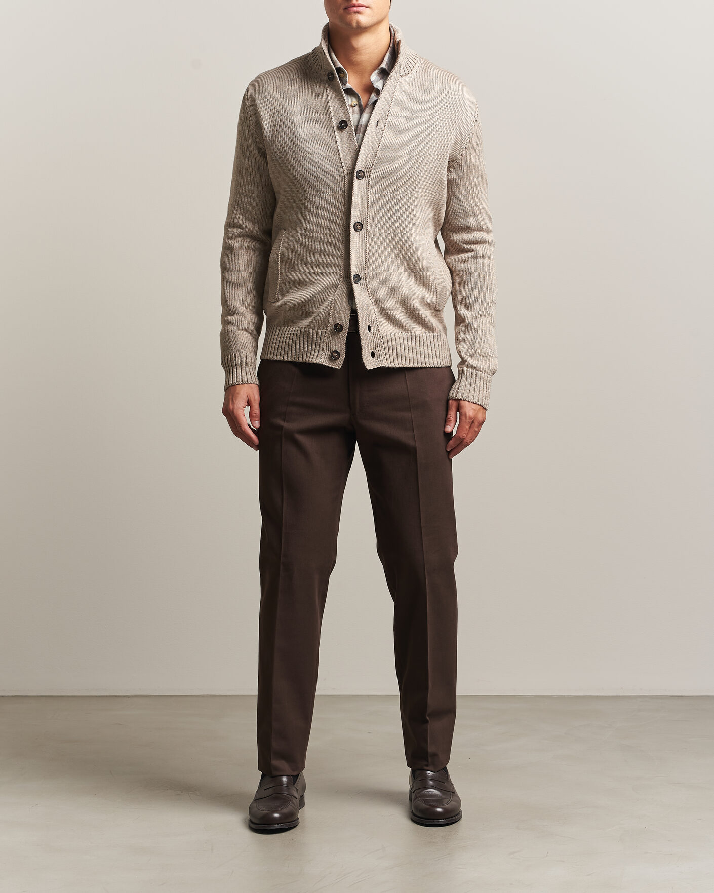 Hombres | Jerséis y prendas de punto | Zanone | Virgin Merino Wool Chioto Beige