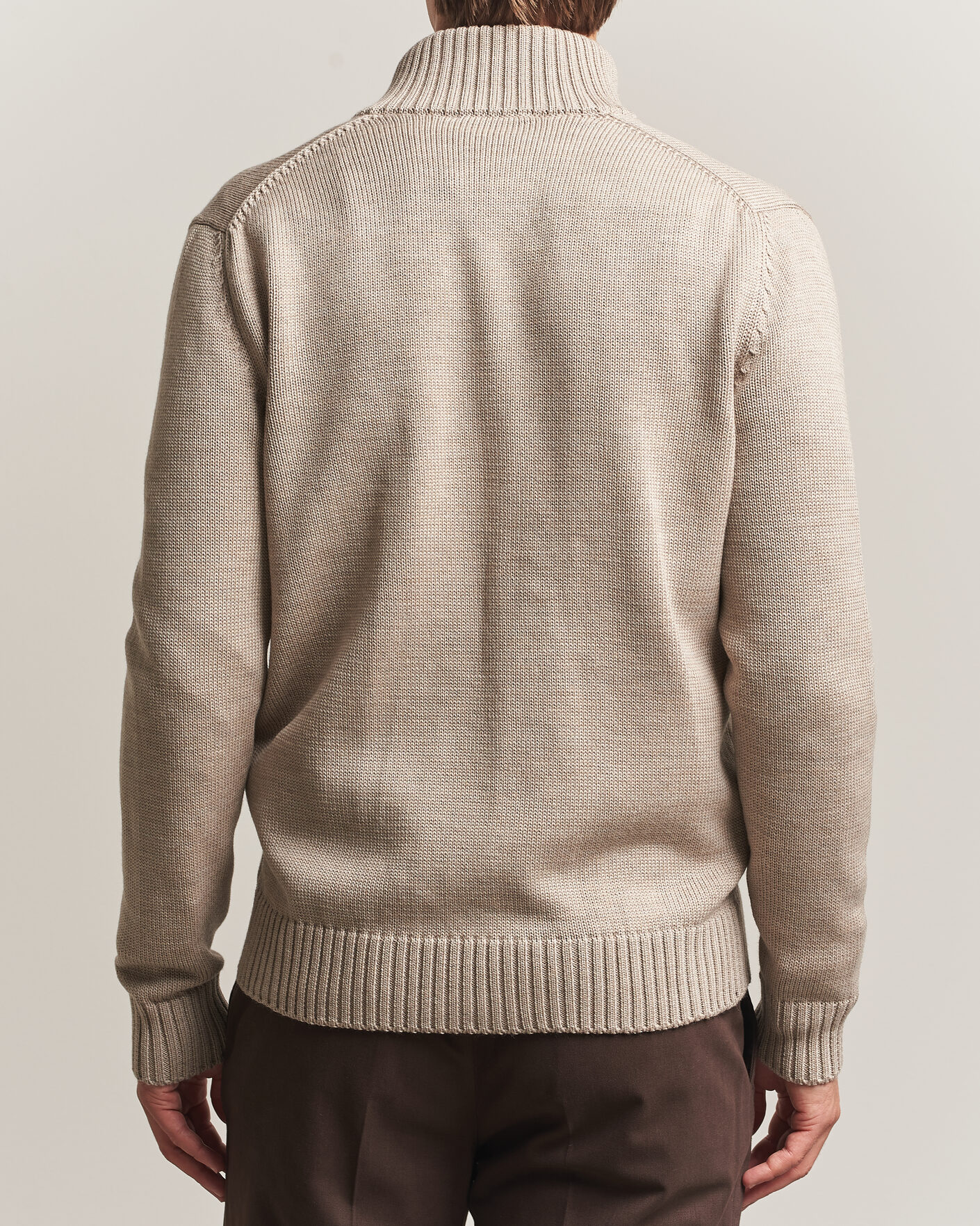 Hombres | Jerséis y prendas de punto | Zanone | Virgin Merino Wool Chioto Beige