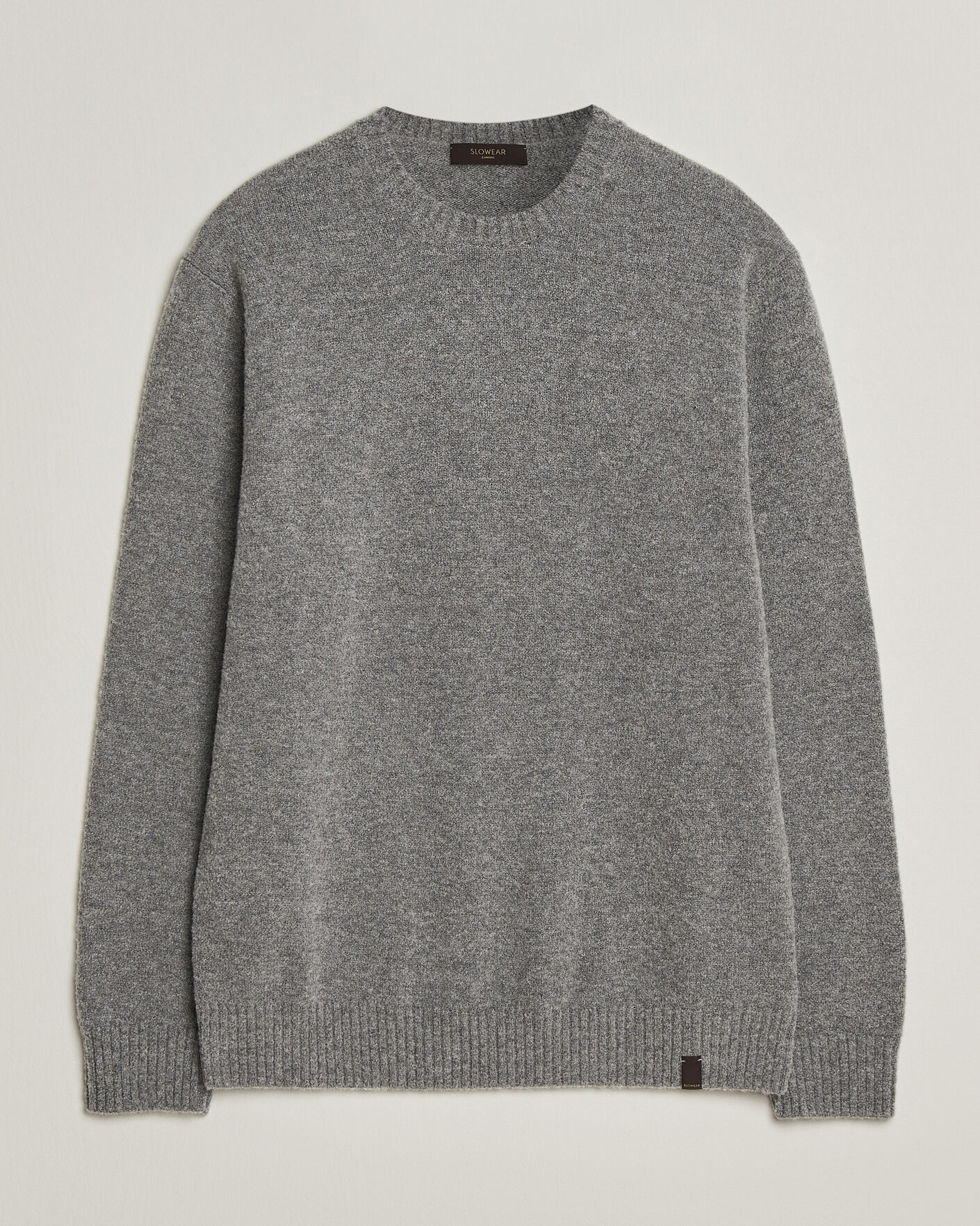 Hombres | Jerséis y prendas de punto | Zanone | Wool Boucle Crew Neck Grey Melange