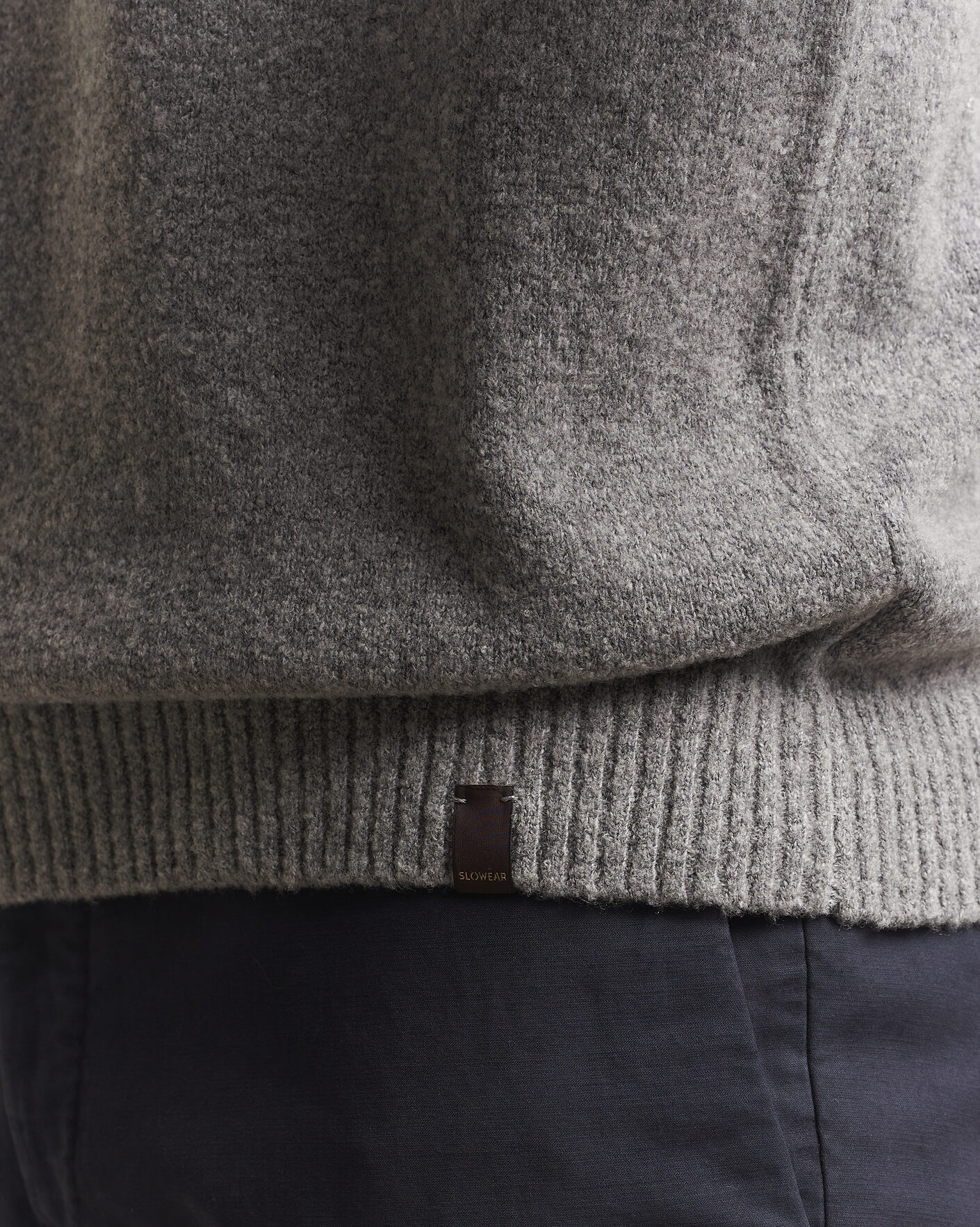 Hombres | Jerséis y prendas de punto | Zanone | Wool Boucle Crew Neck Grey Melange