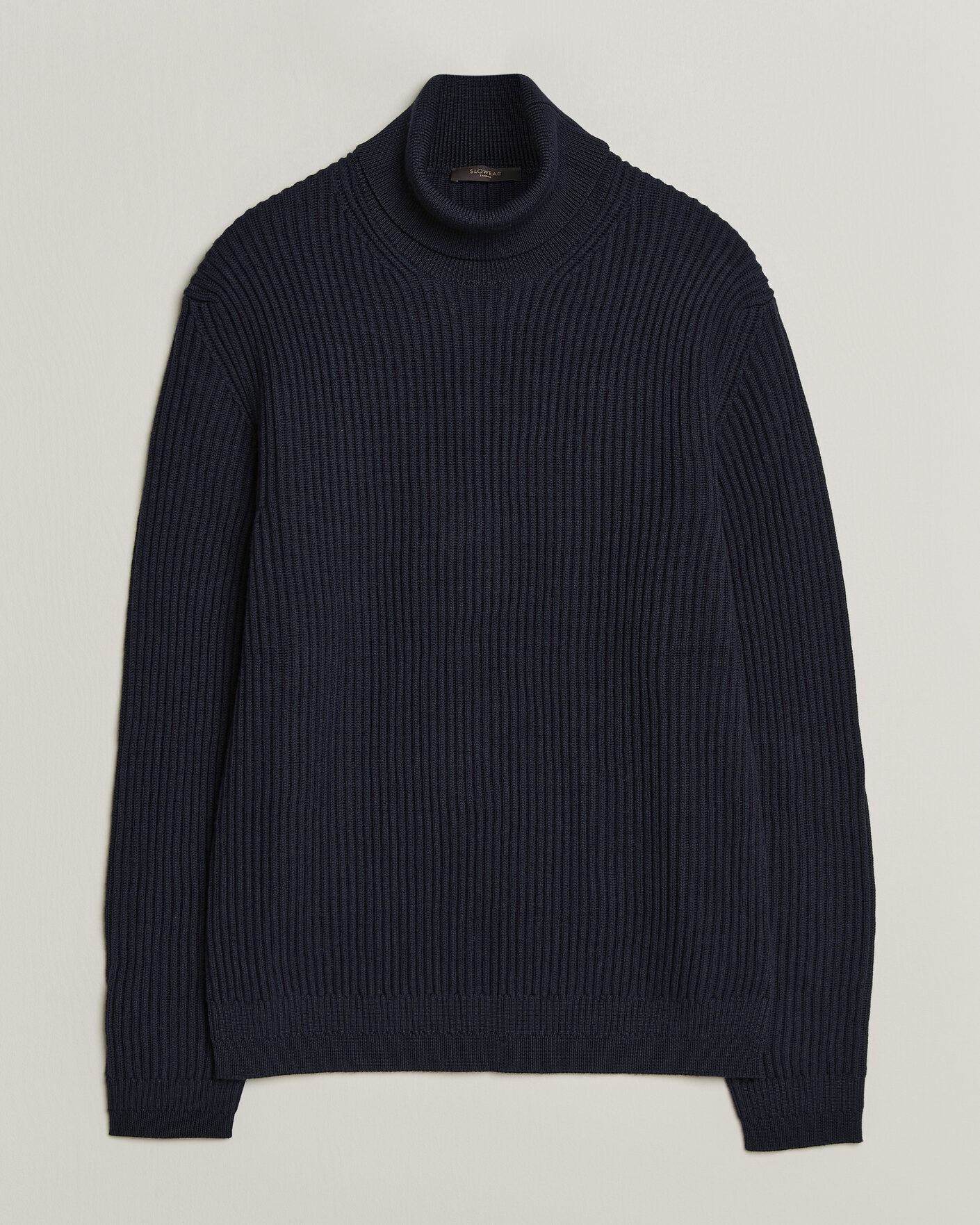 Hombres | Jerséis y prendas de punto | Zanone | Fishermans Rib Rollneck Navy