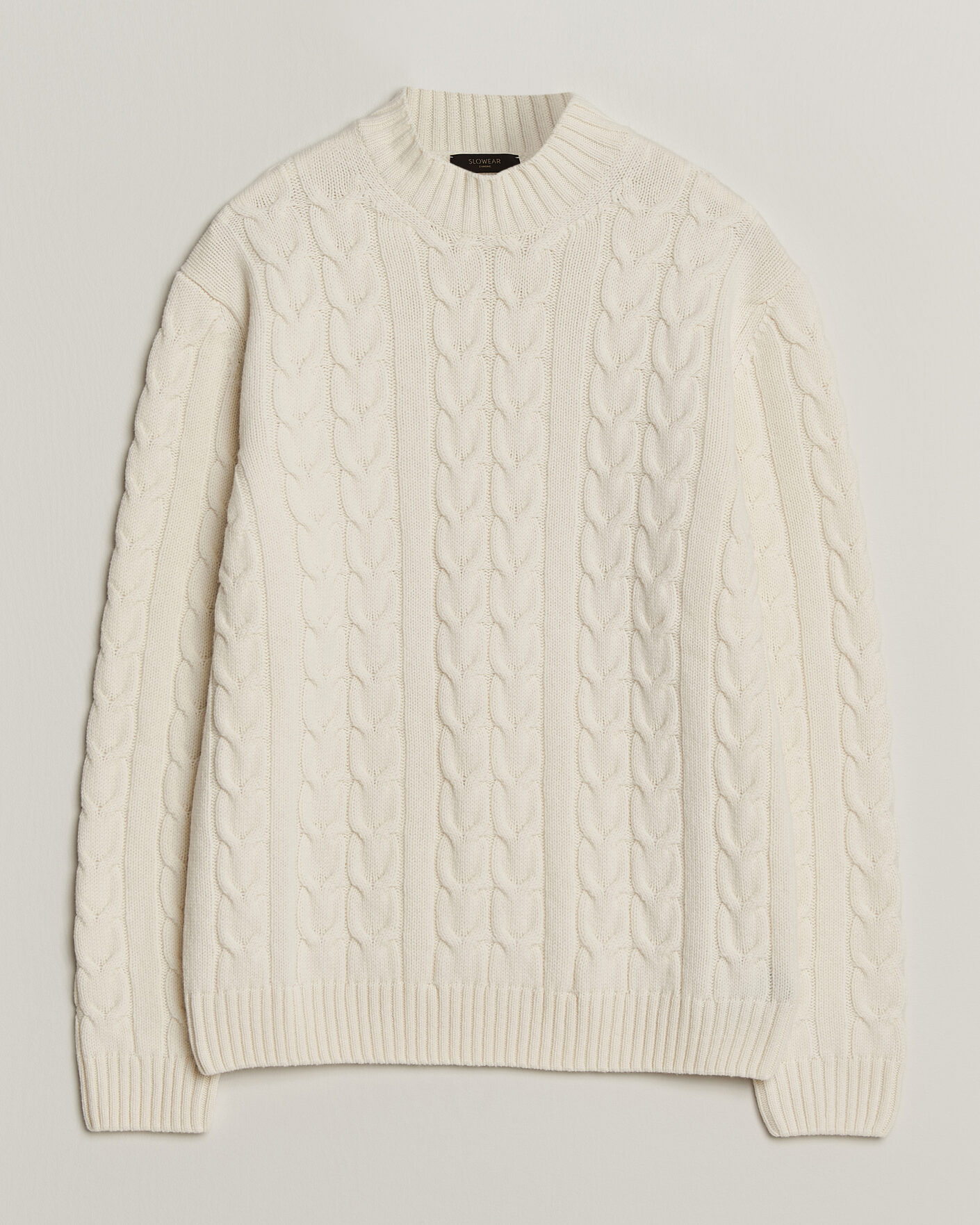 Hombres | Jerséis y prendas de punto | Zanone | Double Cable Crew Neck Latte
