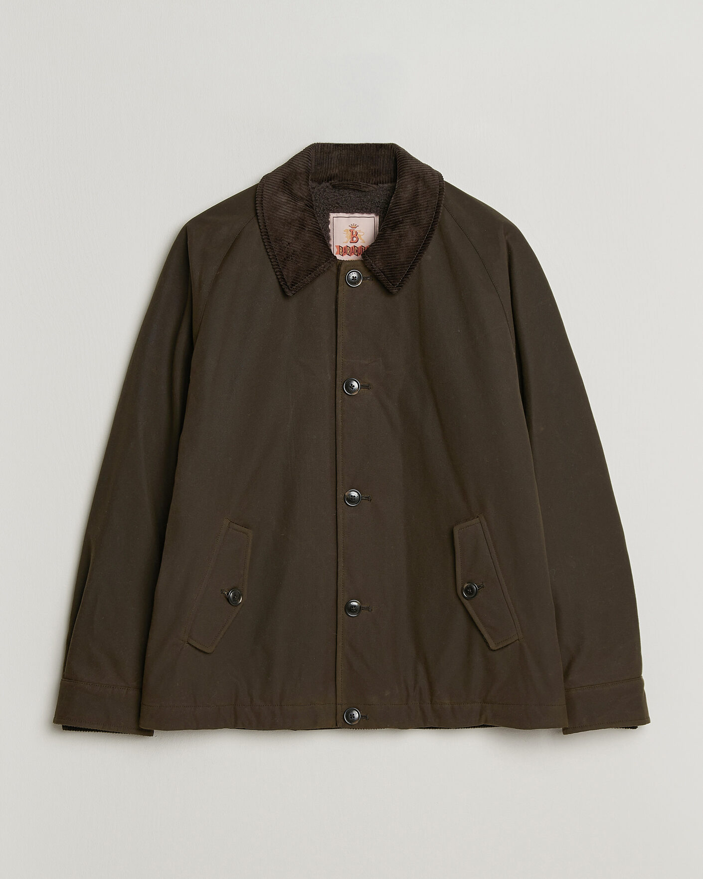 Hombres | Abrigos y chaquetas | Baracuta | Waxed Sherling Lined Deck Jacket Deep Moss