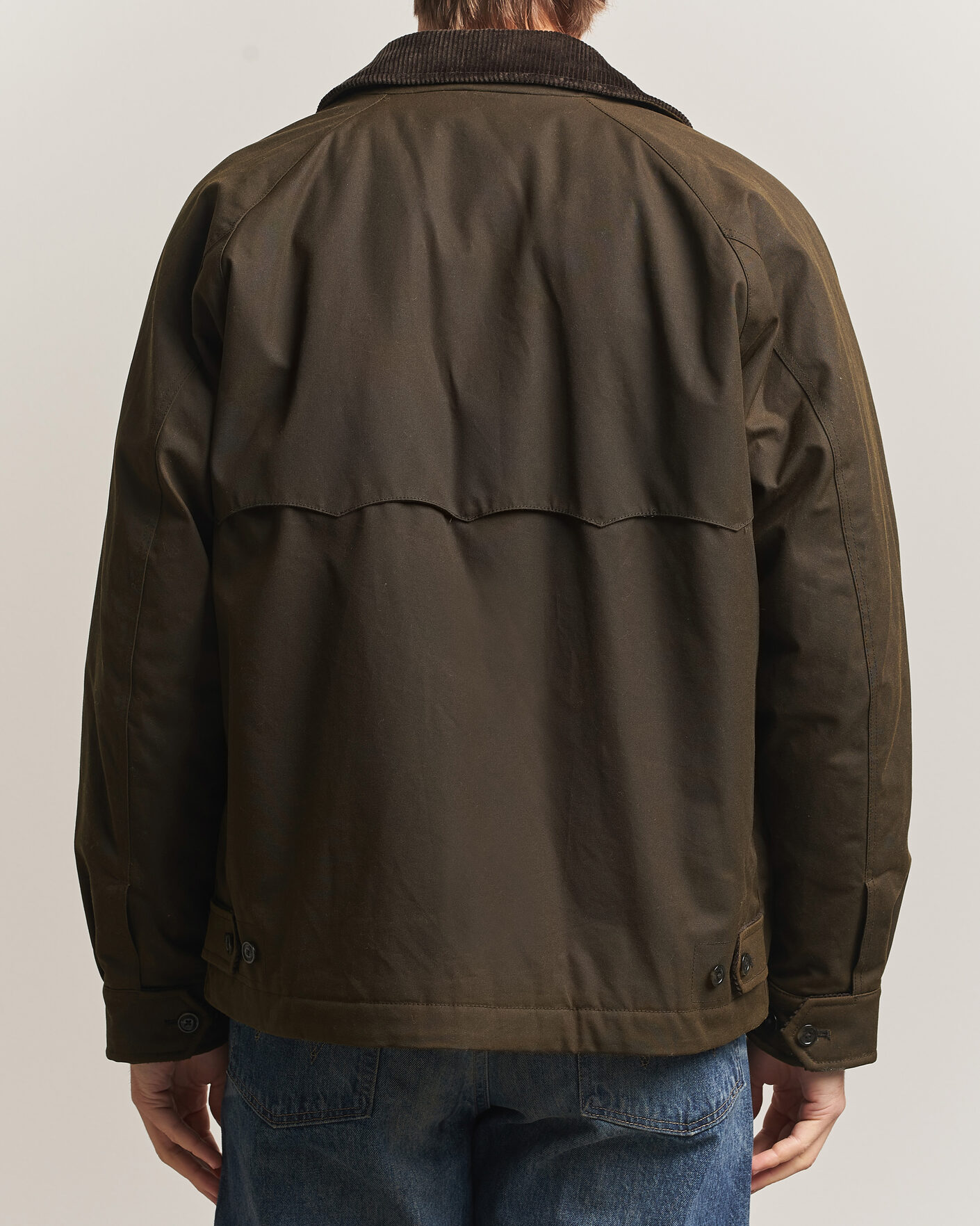 Hombres | Abrigos y chaquetas | Baracuta | Waxed Sherling Lined Deck Jacket Deep Moss