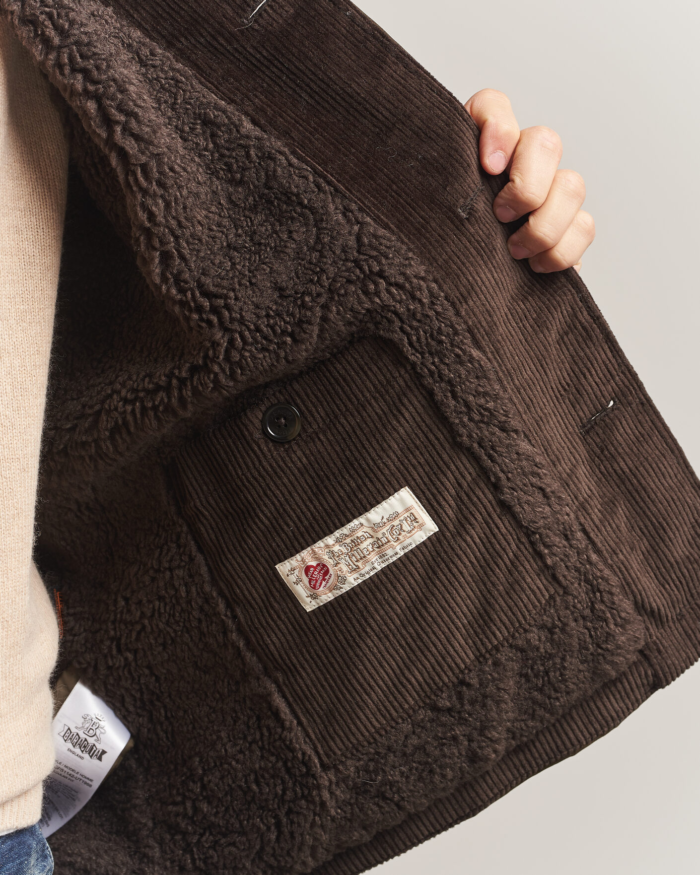 Hombres | Abrigos y chaquetas | Baracuta | Waxed Sherling Lined Deck Jacket Deep Moss