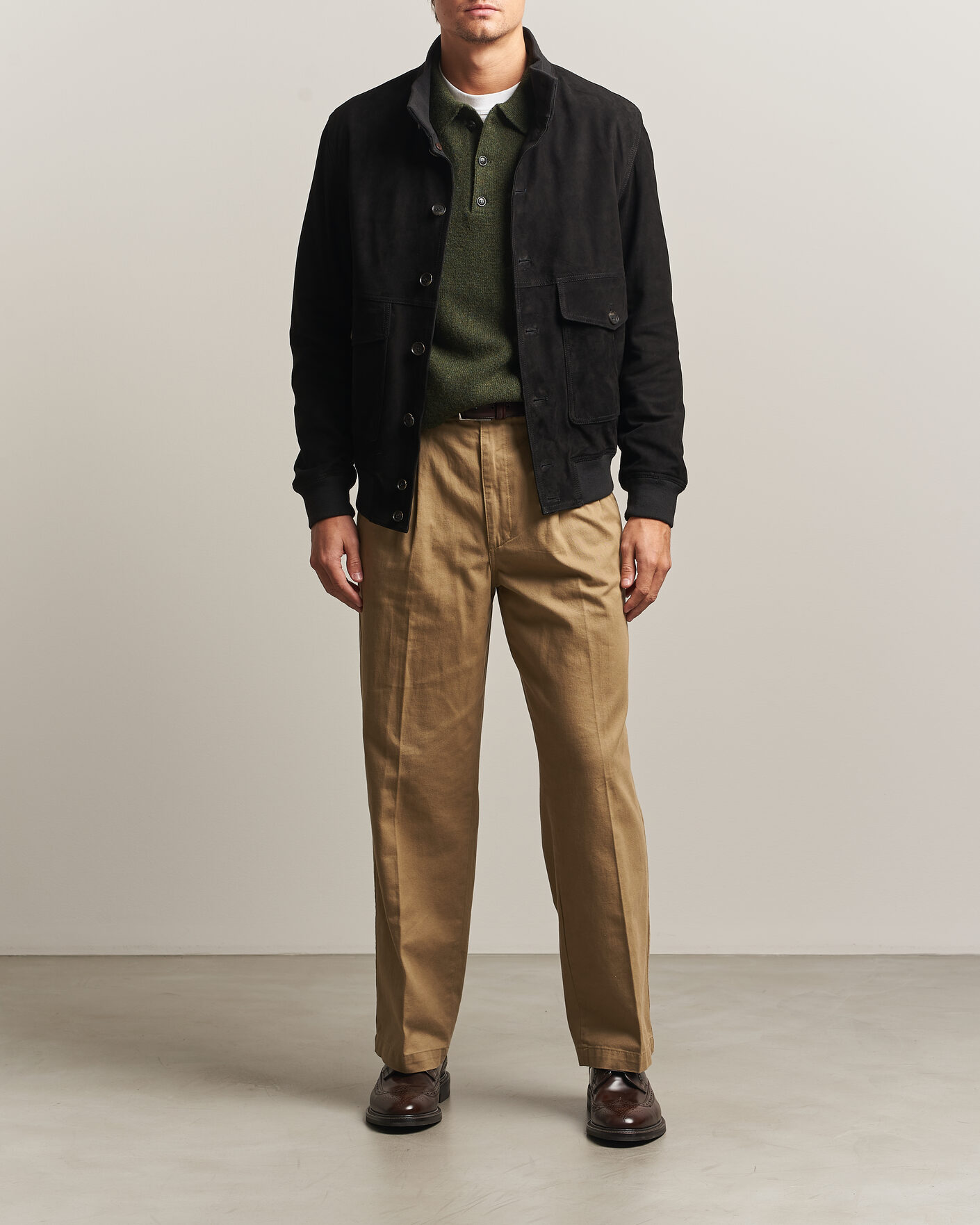Hombres | Abrigos y chaquetas | Baracuta | Suede Blouson Jacket Black