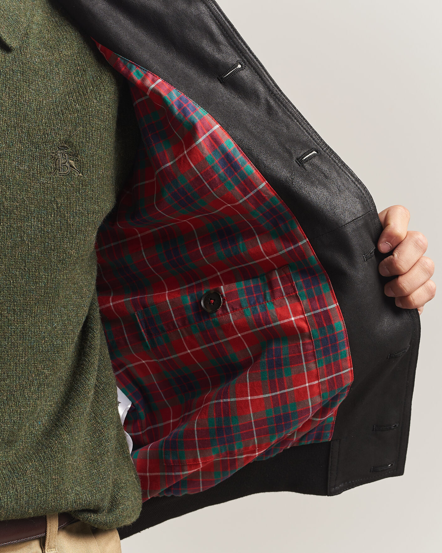 Hombres | Abrigos y chaquetas | Baracuta | Suede Blouson Jacket Black