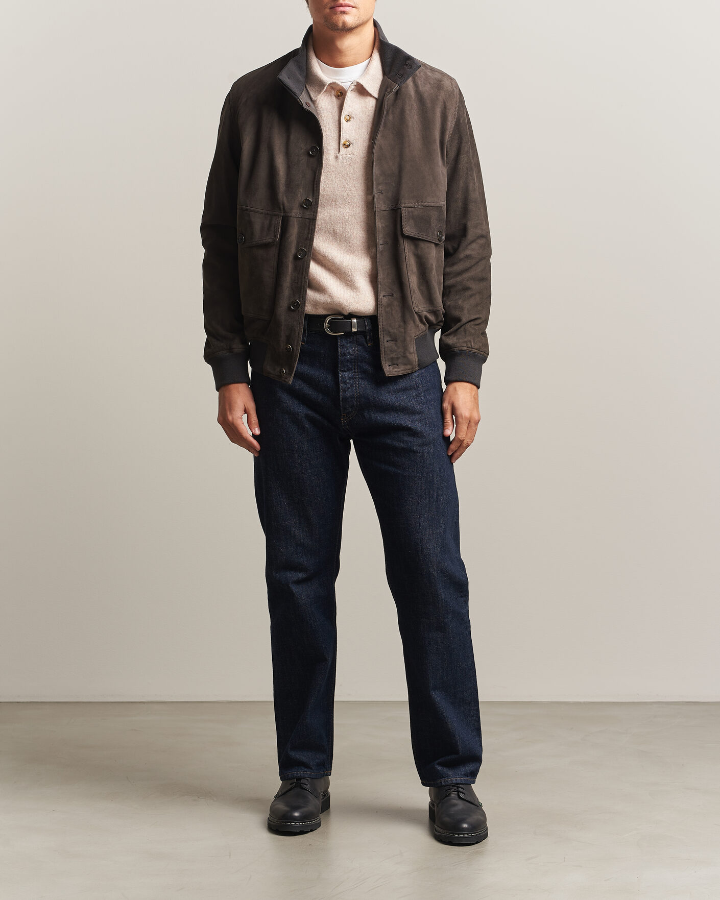 Hombres | Abrigos y chaquetas | Baracuta | Suede Blouson Jacket December Sky