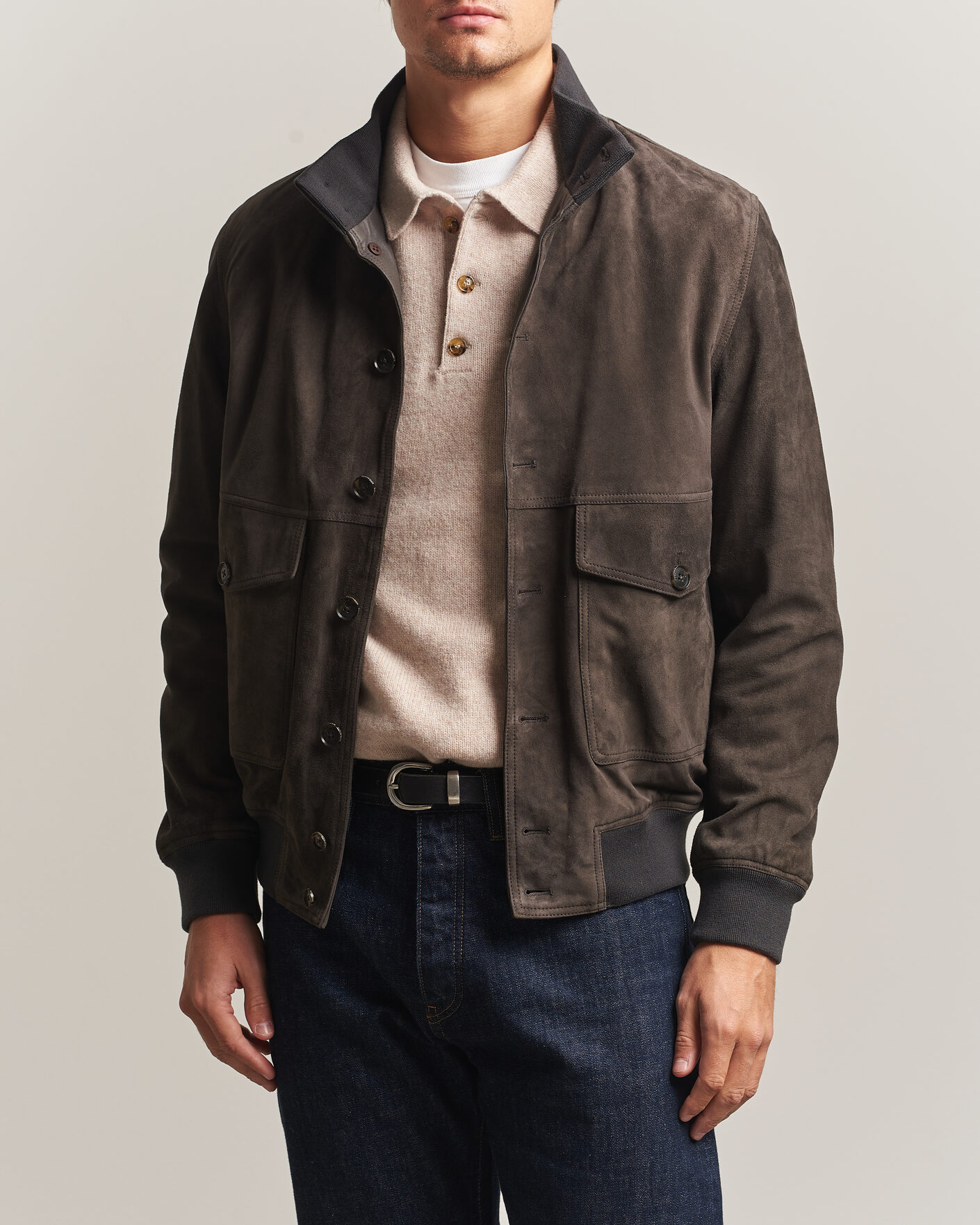Hombres | Abrigos y chaquetas | Baracuta | Suede Blouson Jacket December Sky