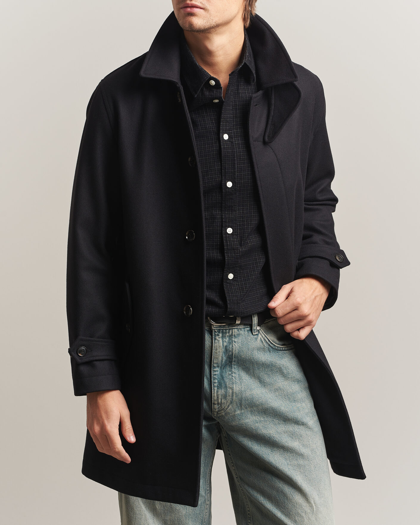 Hombres | Abrigos y chaquetas | Baracuta | G10 Melton Wool Coat Black