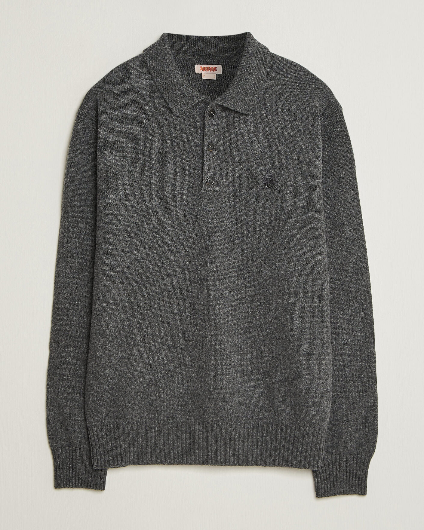 Hombres | Jerséis y prendas de punto | Baracuta | Shetland Polo Mid Grey