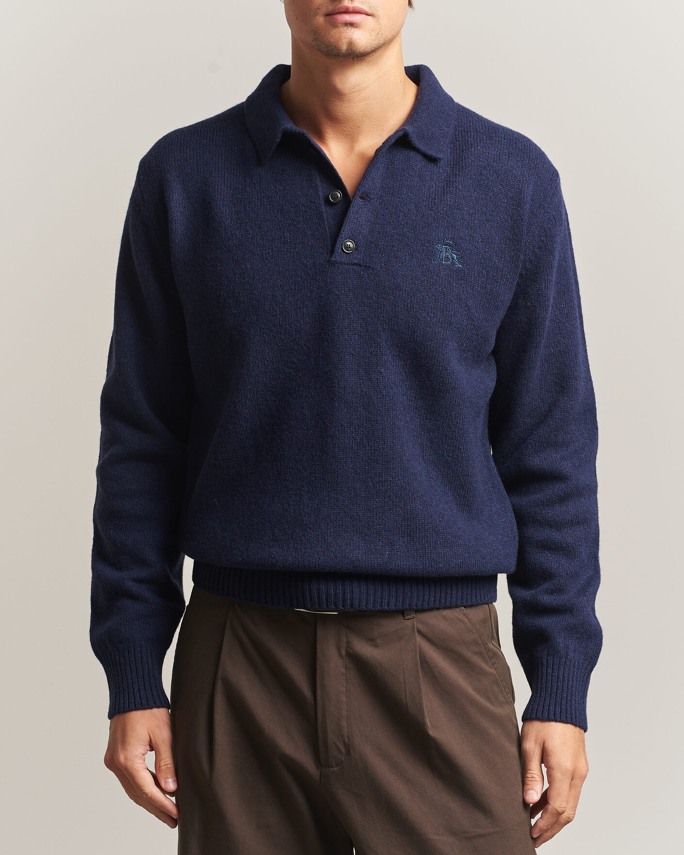 Hombres | Jerséis y prendas de punto | Baracuta | Shetland Polo Navy