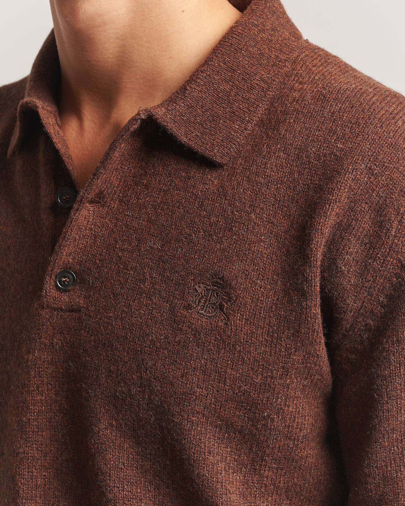 Hombres | Jerséis y prendas de punto | Baracuta | Shetland Polo Slate Black