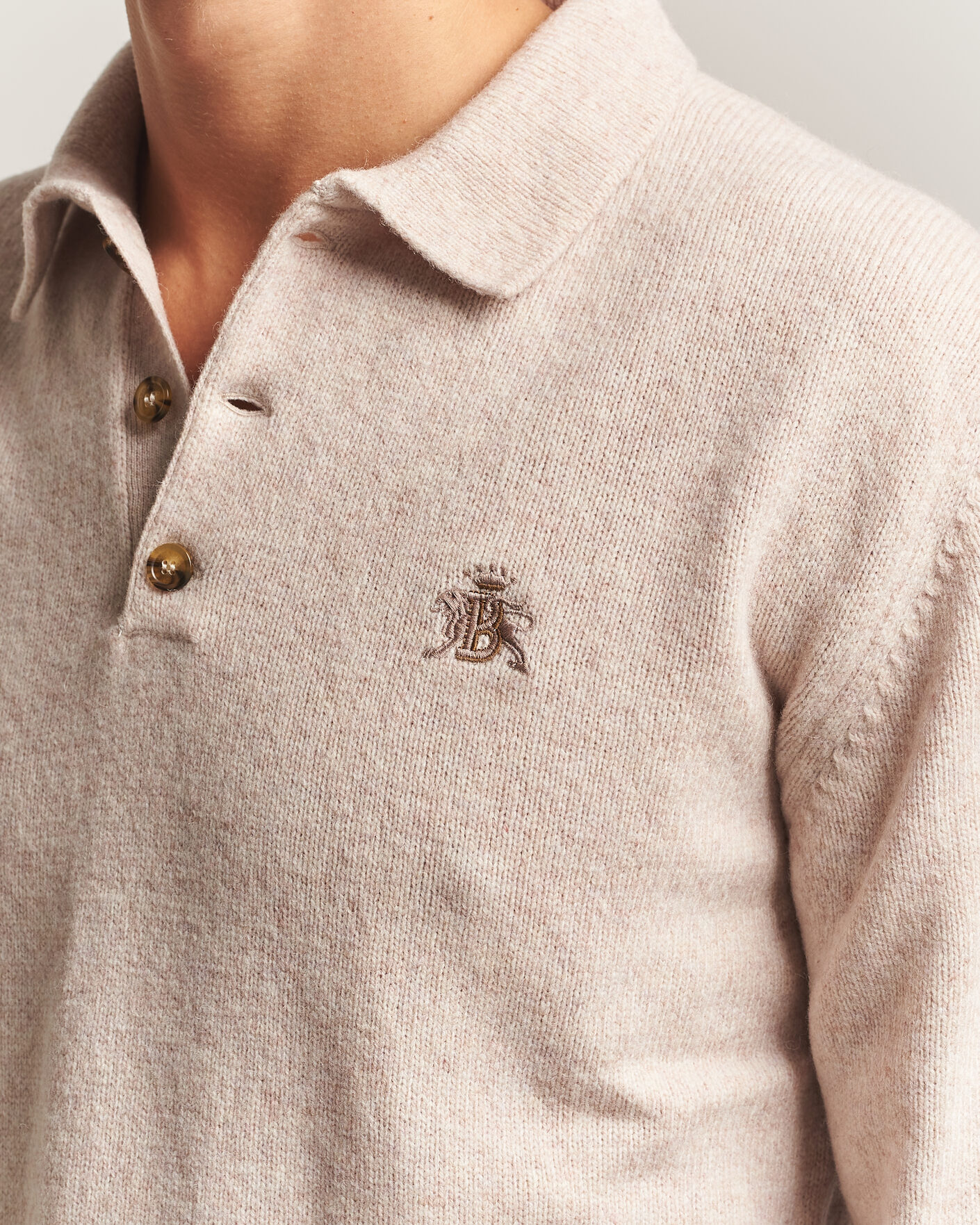 Hombres | Jerséis y prendas de punto | Baracuta | Shetland Polo Antique White