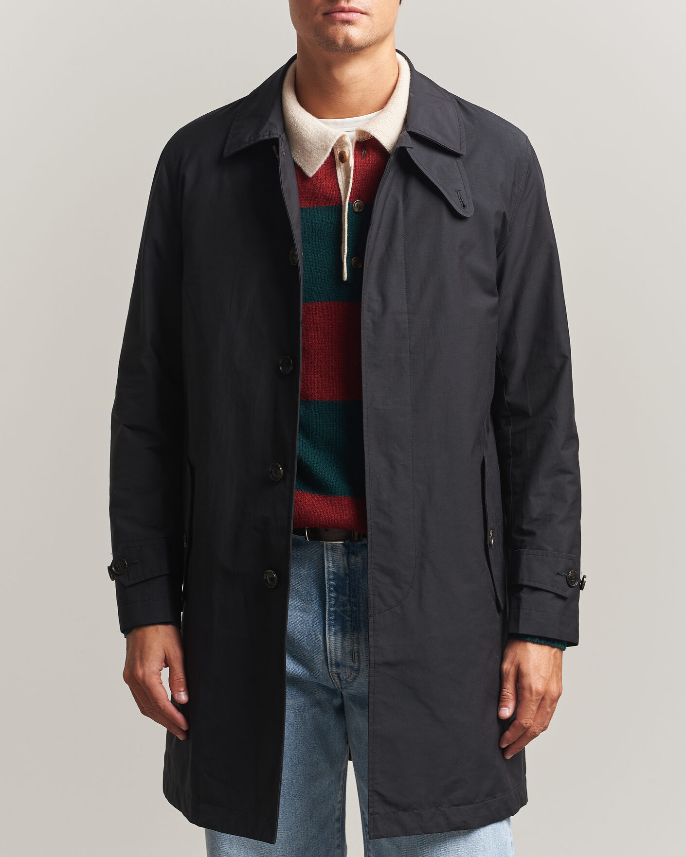 Hombres | Abrigos y chaquetas | Baracuta | G10 Detachable Cloth Coat Dark Navy