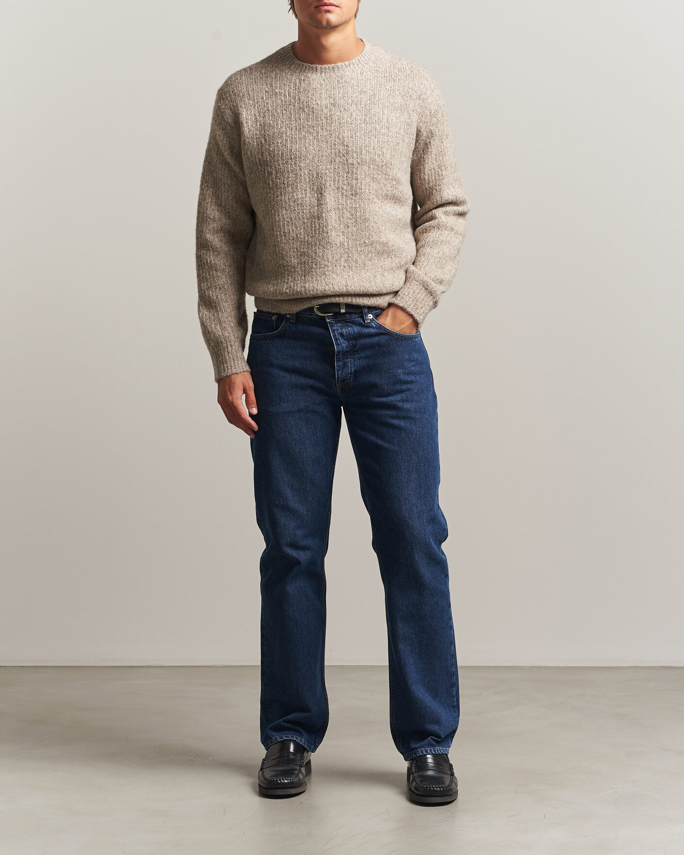 Hombres | Jerséis y prendas de punto | Sunflower | Yak Sweater Dark Oat