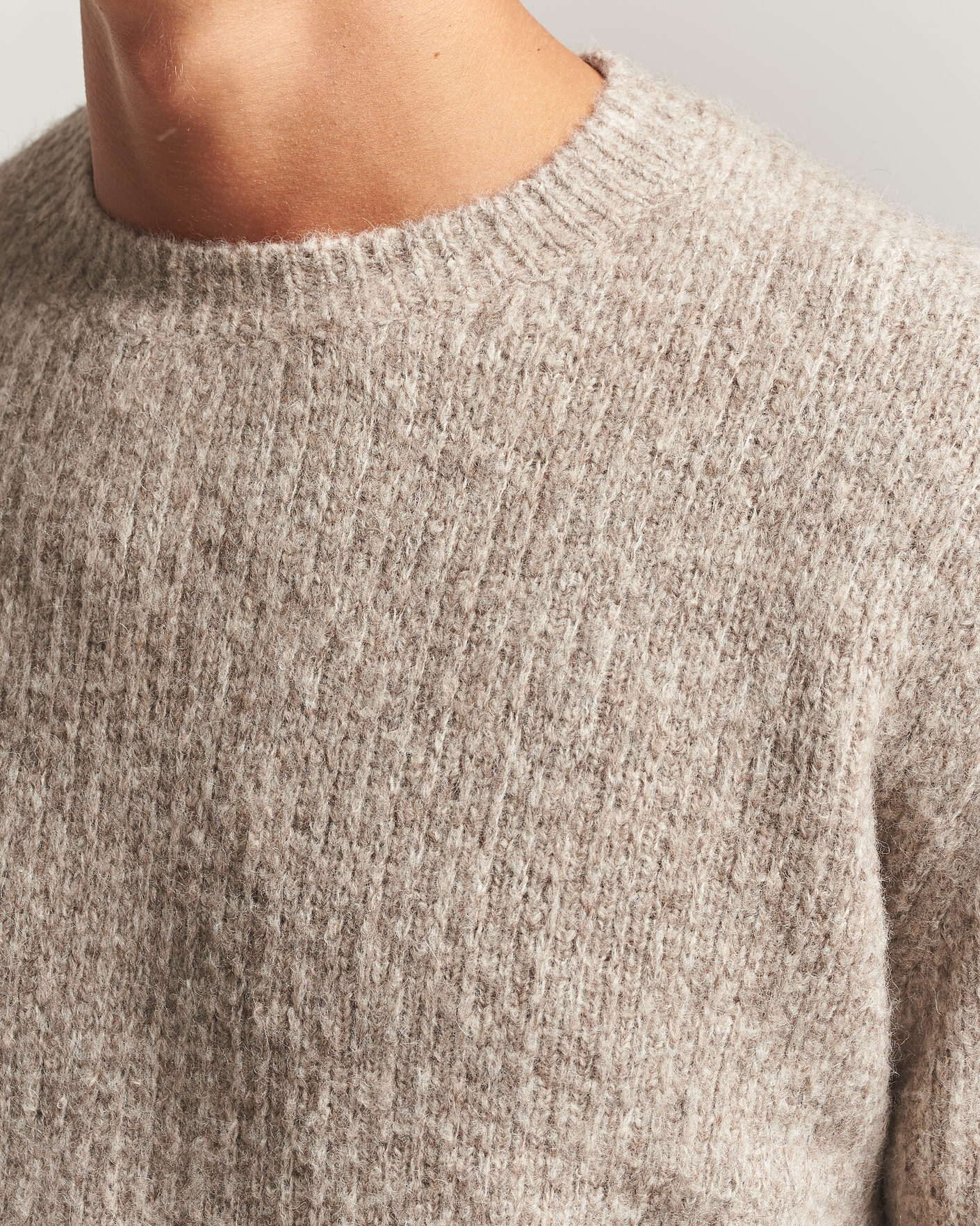 Hombres | Jerséis y prendas de punto | Sunflower | Yak Sweater Dark Oat
