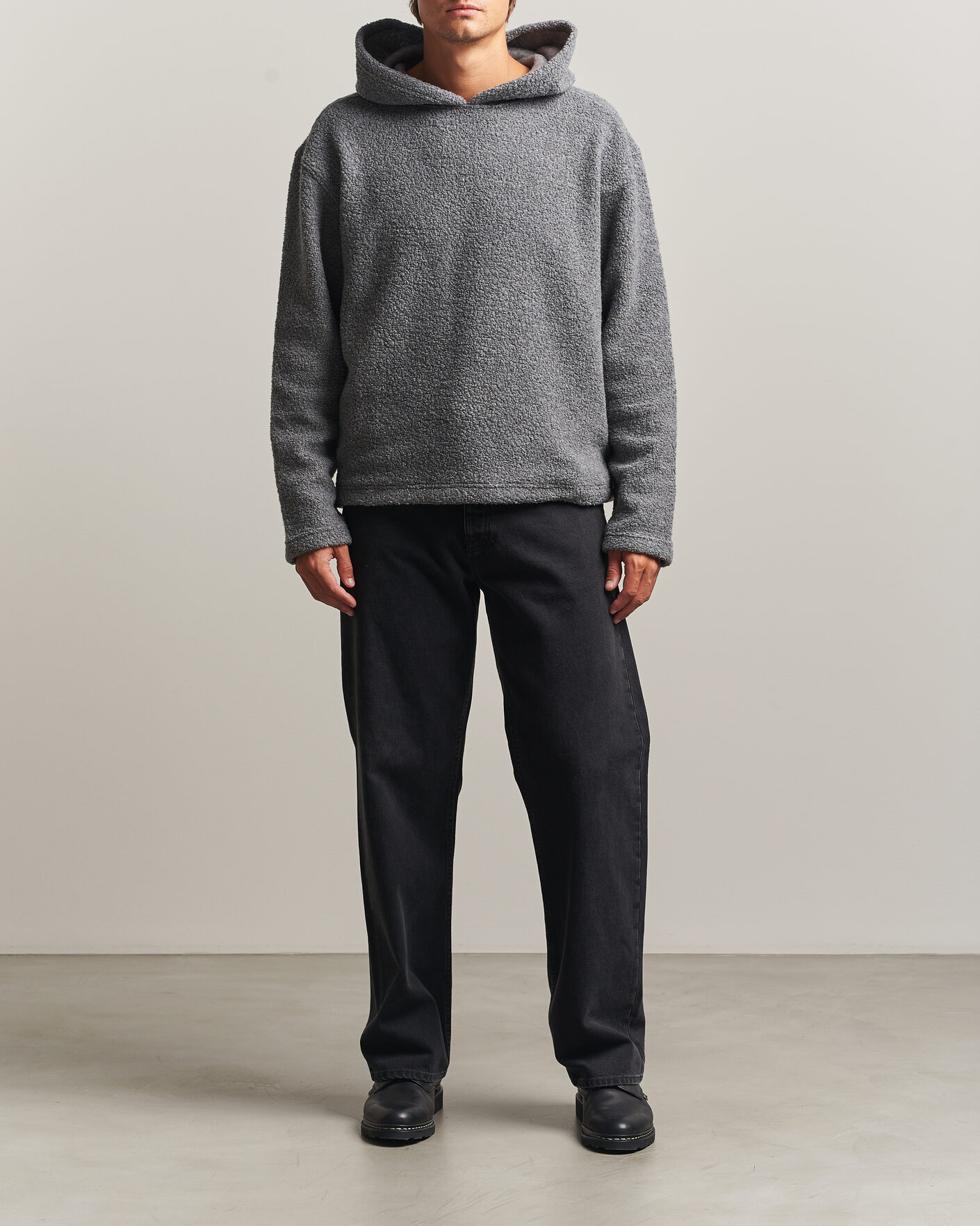 Hombres | Jerséis y prendas de punto | Sunflower | Wool Hoodie Grey Melange