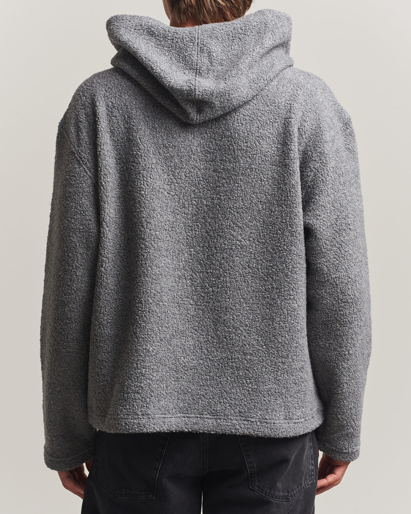 Hombres | Jerséis y prendas de punto | Sunflower | Wool Hoodie Grey Melange