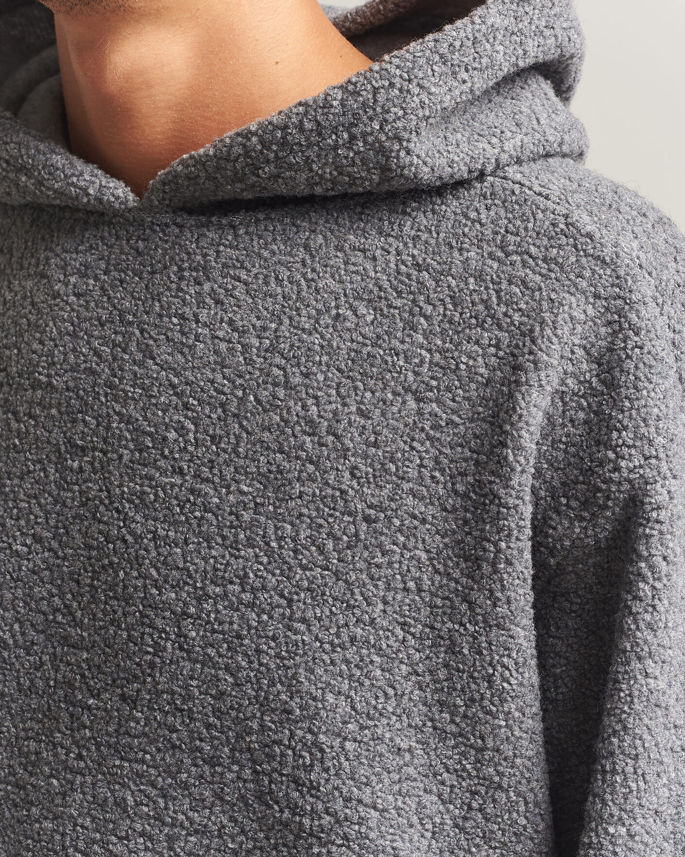 Hombres | Jerséis y prendas de punto | Sunflower | Wool Hoodie Grey Melange
