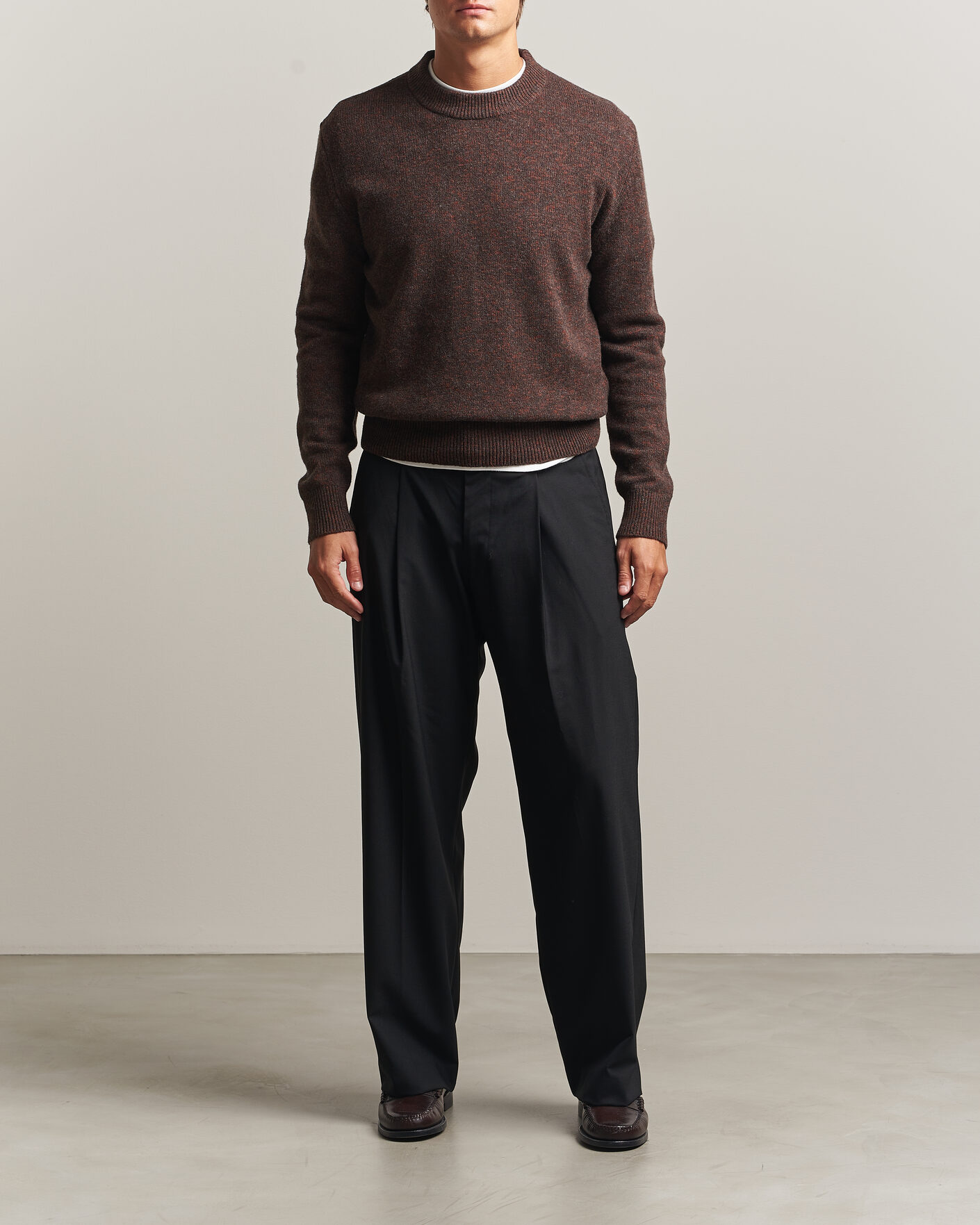 Hombres | Jerséis y prendas de punto | Sunflower | Moon Merino Sweater Brown