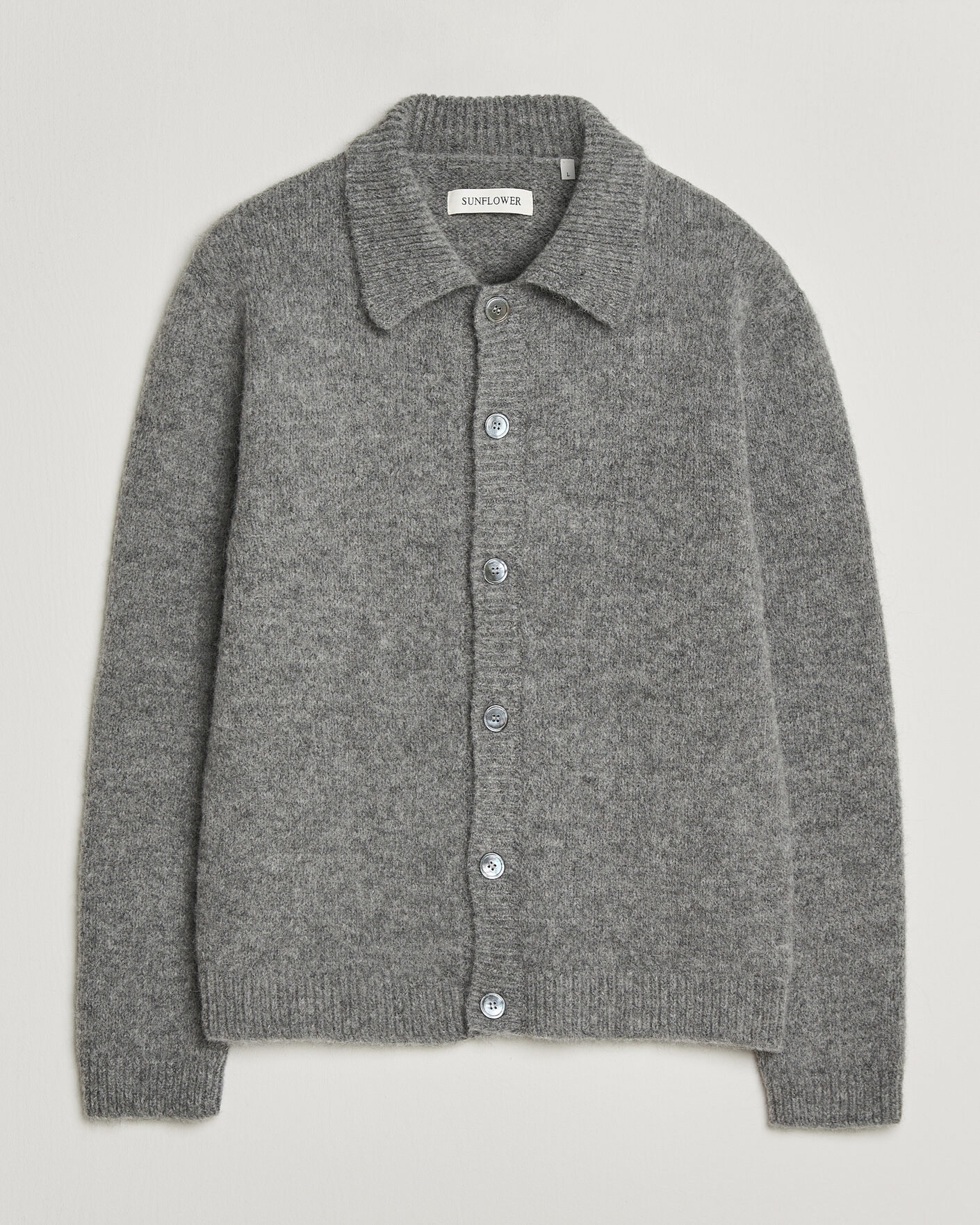 Hombres | Jerséis y prendas de punto | Sunflower | Alpacka Cardigan Grey Melange