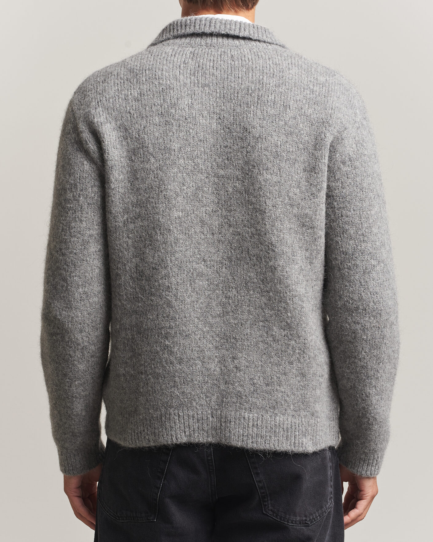 Hombres | Jerséis y prendas de punto | Sunflower | Alpacka Cardigan Grey Melange