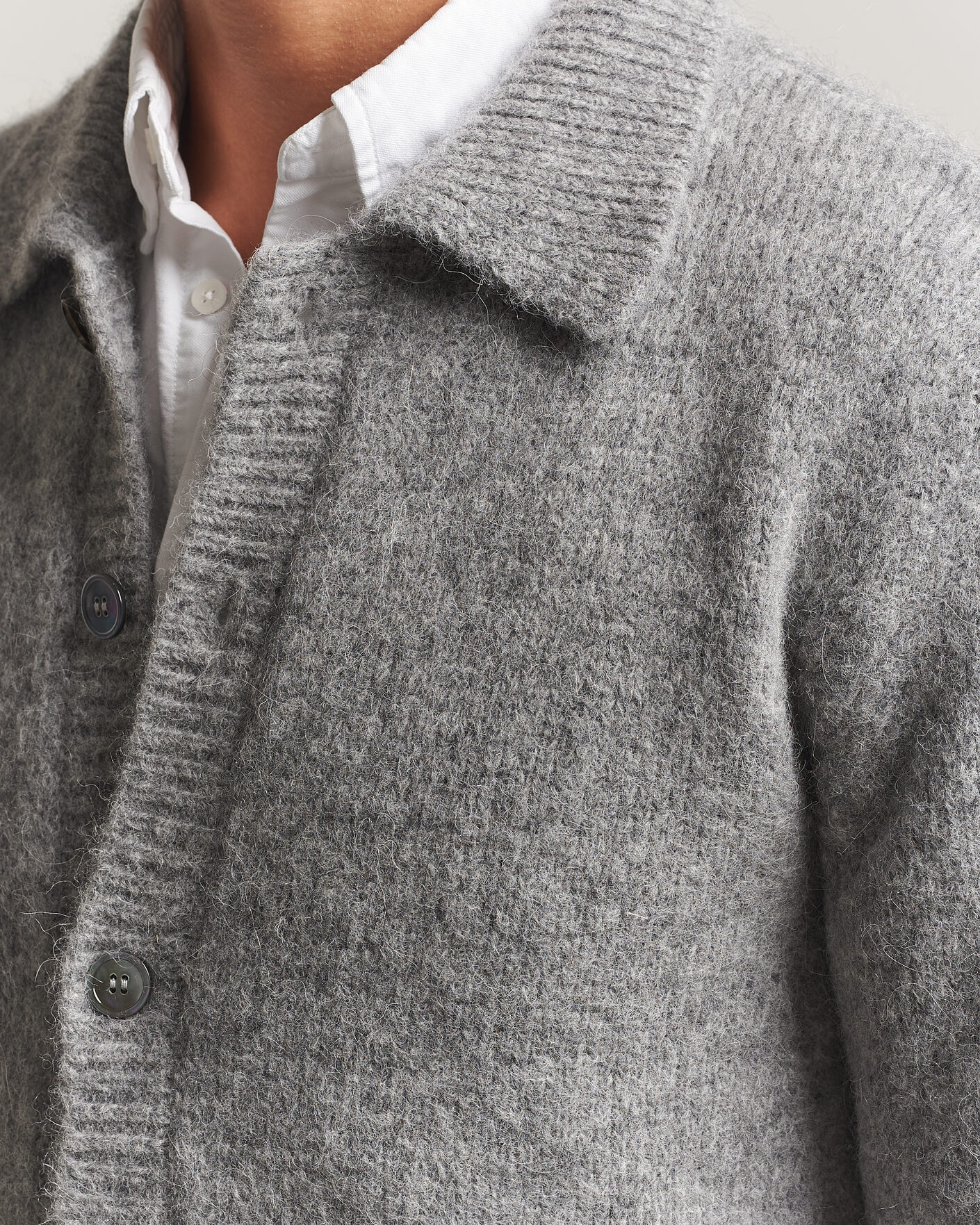 Hombres | Jerséis y prendas de punto | Sunflower | Alpacka Cardigan Grey Melange