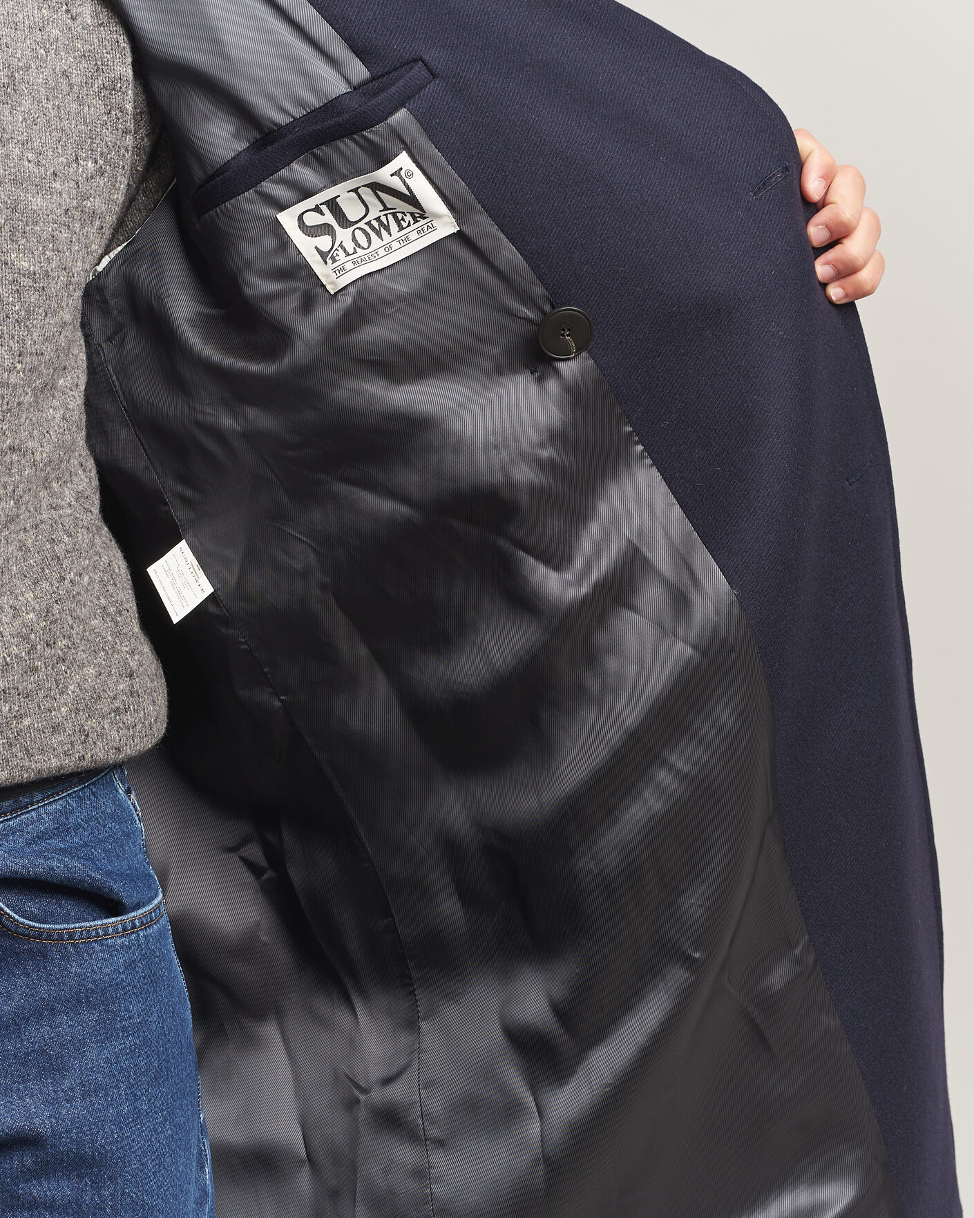 Hombres | Abrigos y chaquetas | Sunflower | Double Breasted Wool Blend Coat Navy