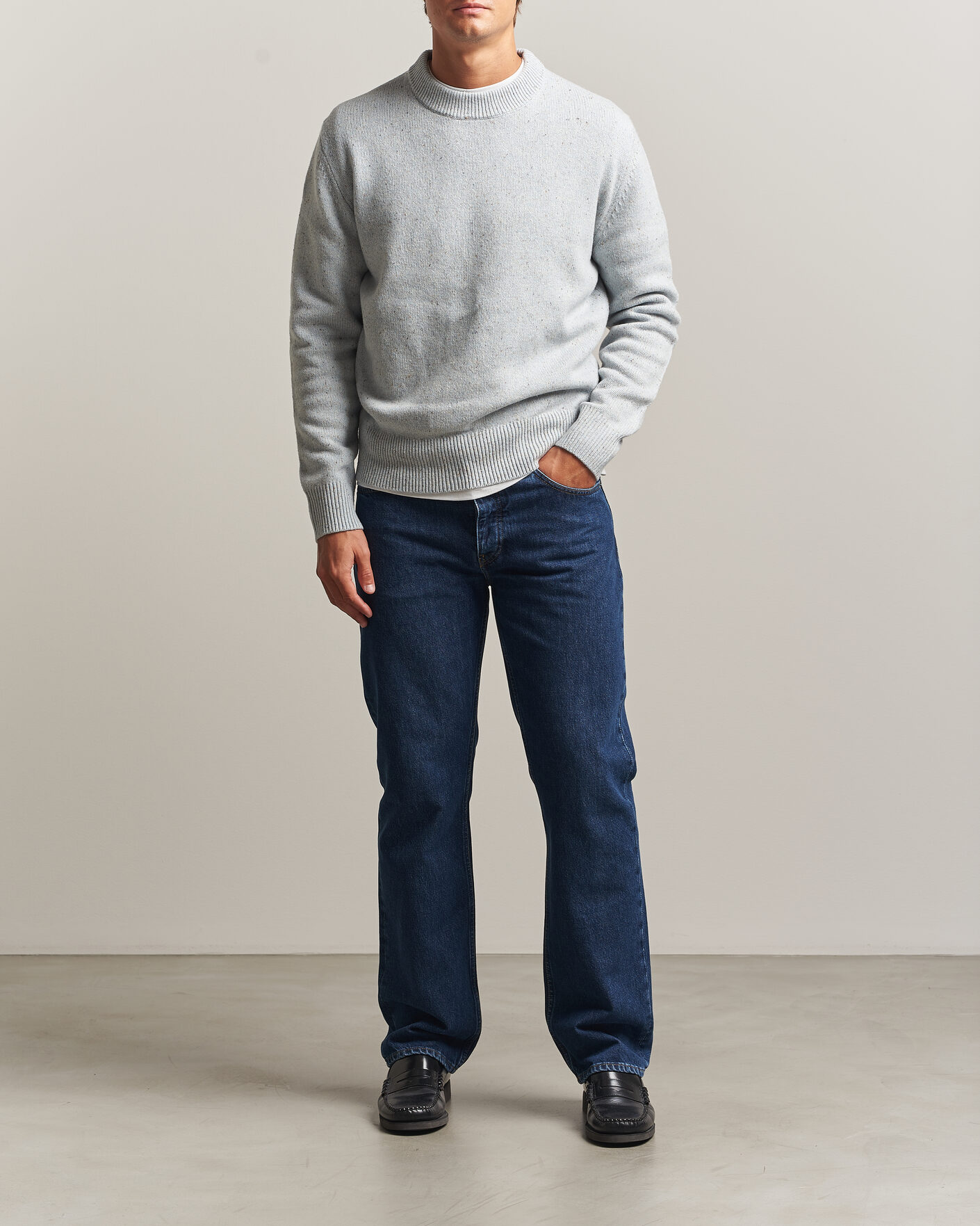 Hombres | Jerséis y prendas de punto | Sunflower | Moon Donegal Sweater Light Blue