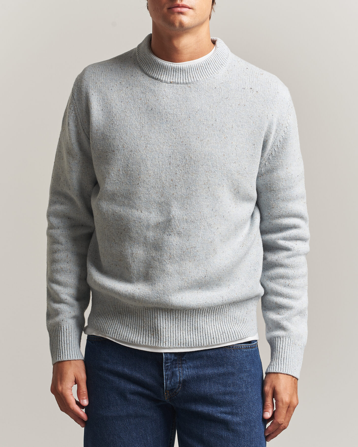 Hombres | Jerséis y prendas de punto | Sunflower | Moon Donegal Sweater Light Blue