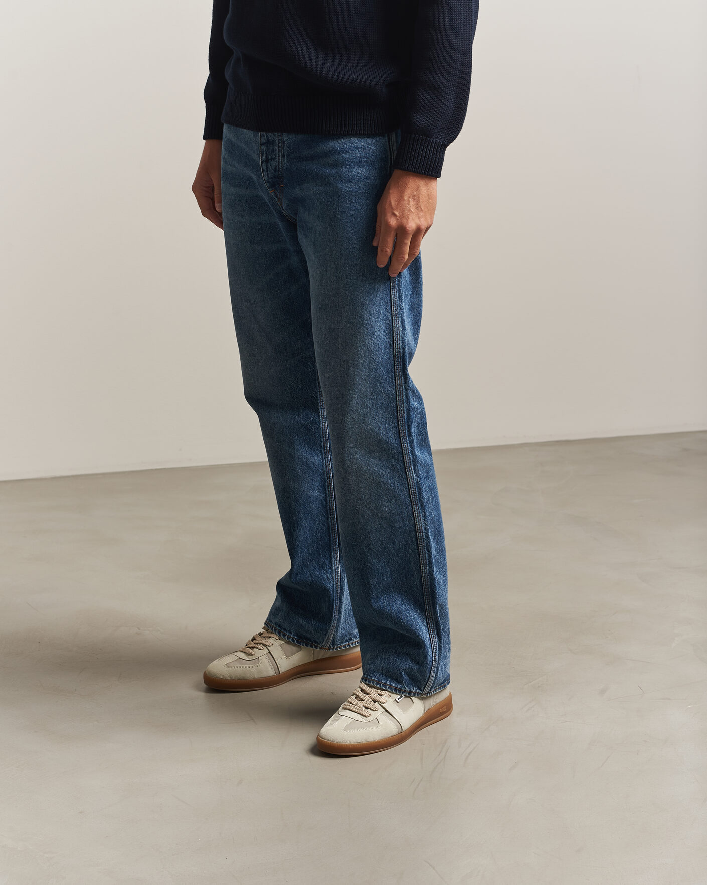 Hombres | Zapatillas | P448 | Monza Suede Sneaker Beige/White