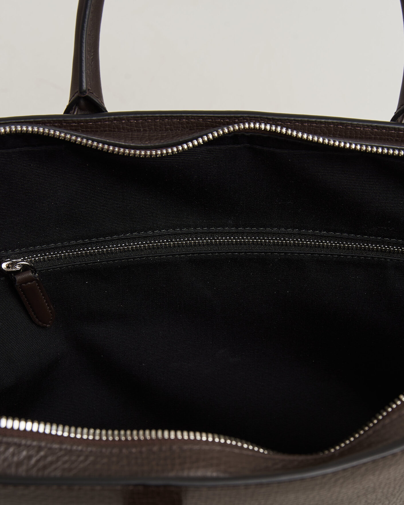 Hombres | Bolsos | Smythson | Ludlow Ultra Slim Briefcase With Zip Front Dark Brown