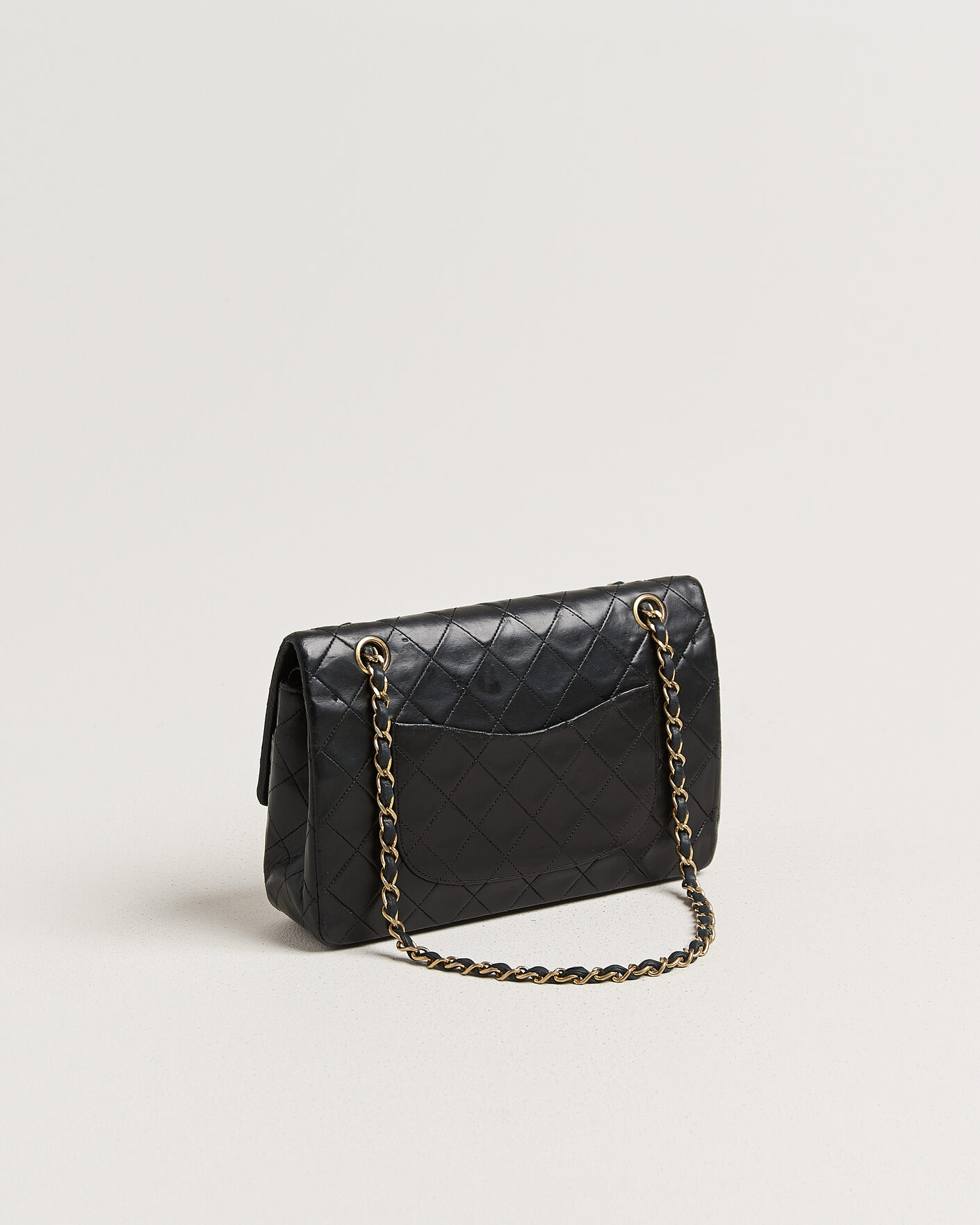 Hombres | Pre-Owned & Vintage Bags | Chanel Pre-Owned | Classic Medium Double Flap Bag Lambskin Black