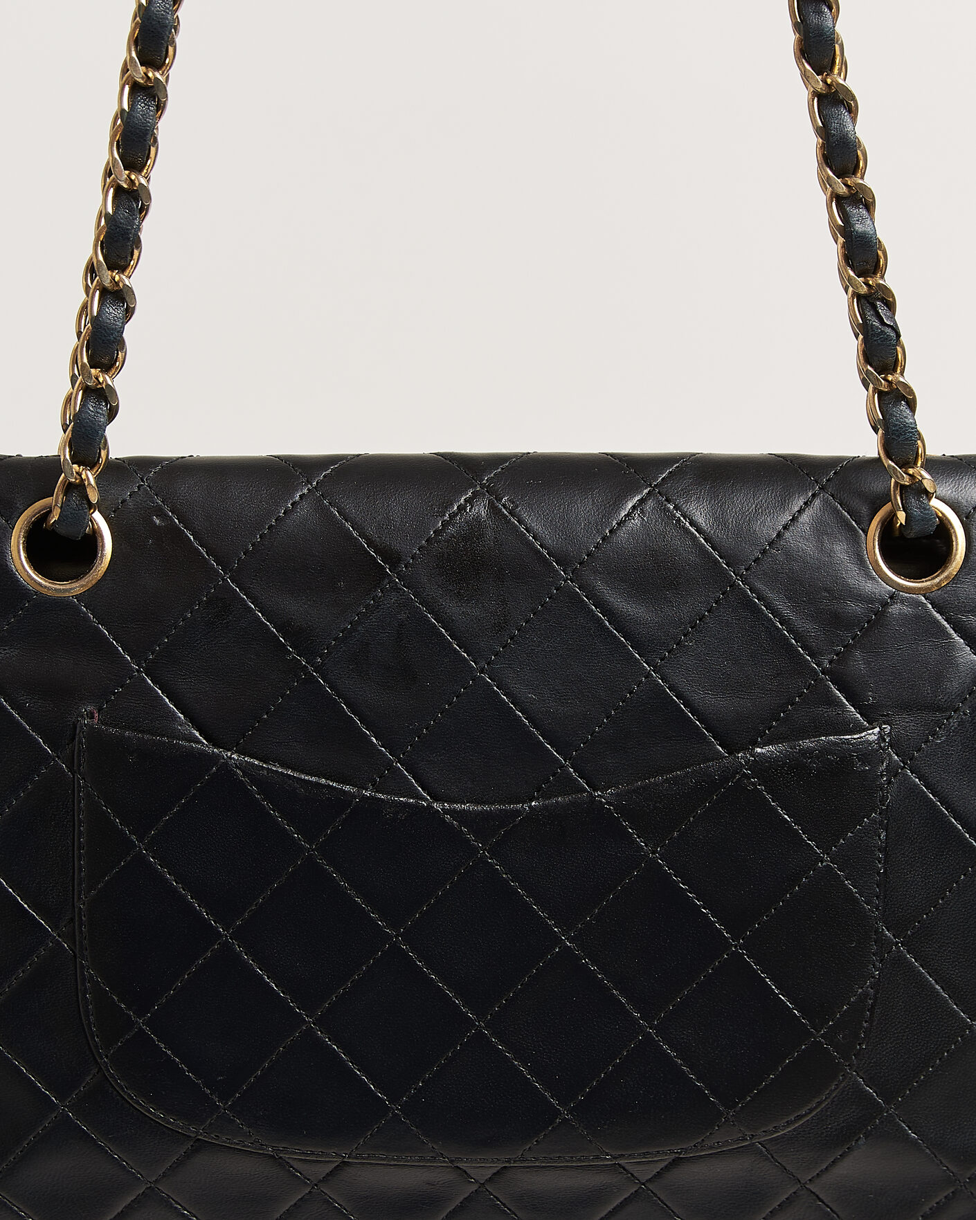 Hombres | Pre-Owned & Vintage Bags | Chanel Pre-Owned | Classic Medium Double Flap Bag Lambskin Black