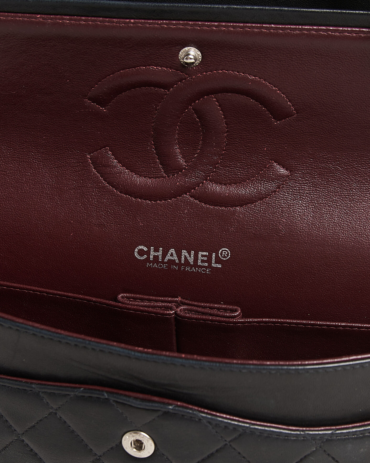 Hombres | Pre-Owned & Vintage Bags | Chanel Pre-Owned | Classic Medium Double Flap Bag Lambskin Black