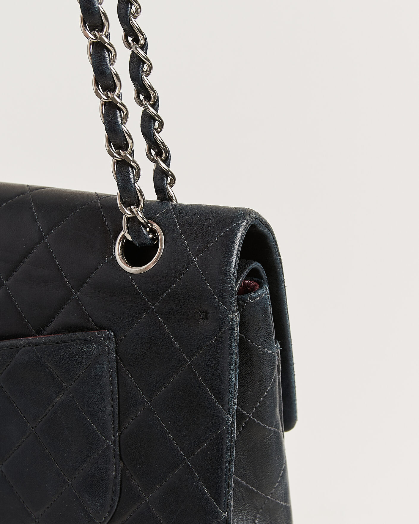 Hombres | Pre-Owned & Vintage Bags | Chanel Pre-Owned | Classic Medium Double Flap Bag Lambskin Black