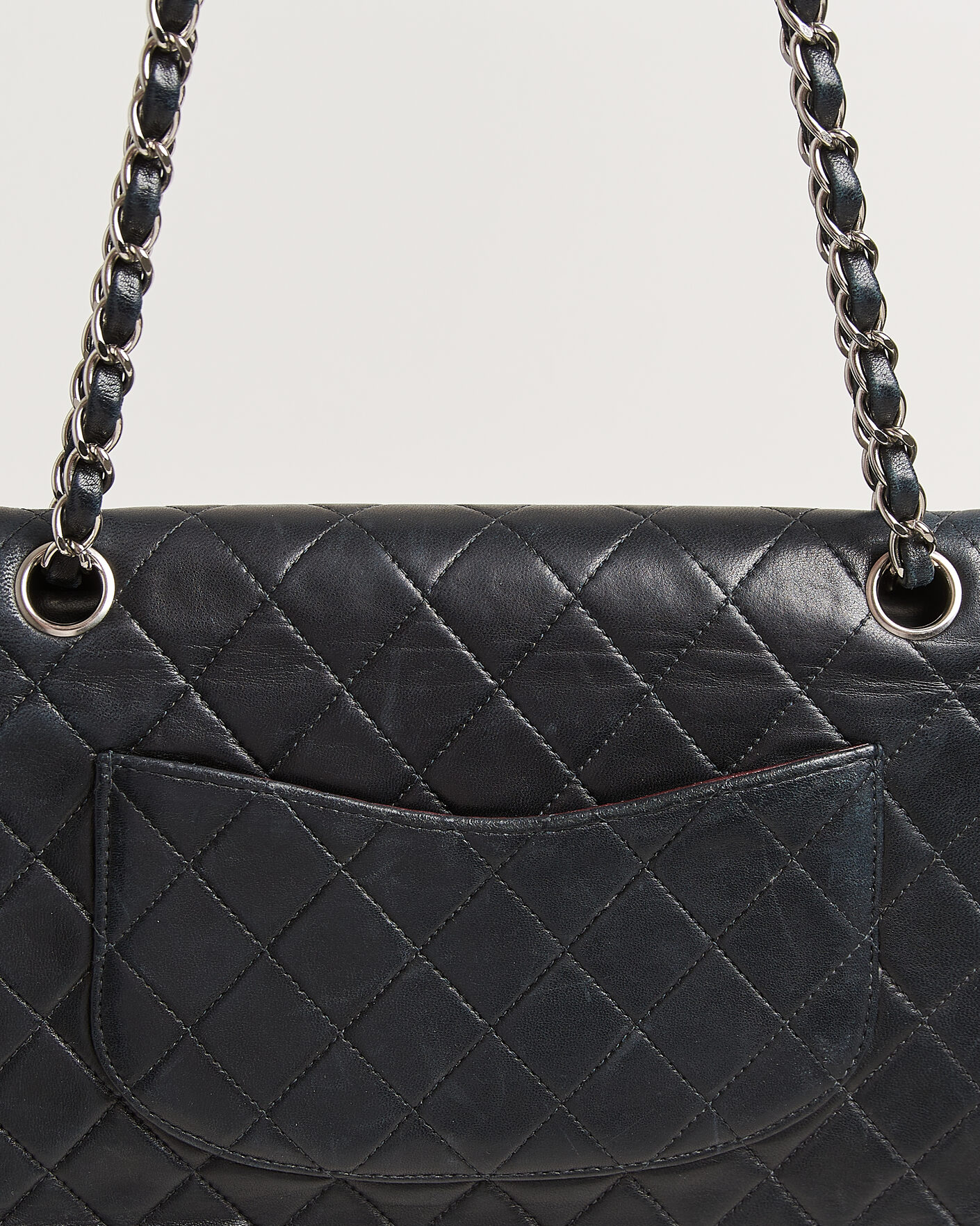 Hombres | Pre-Owned & Vintage Bags | Chanel Pre-Owned | Classic Medium Double Flap Bag Lambskin Black