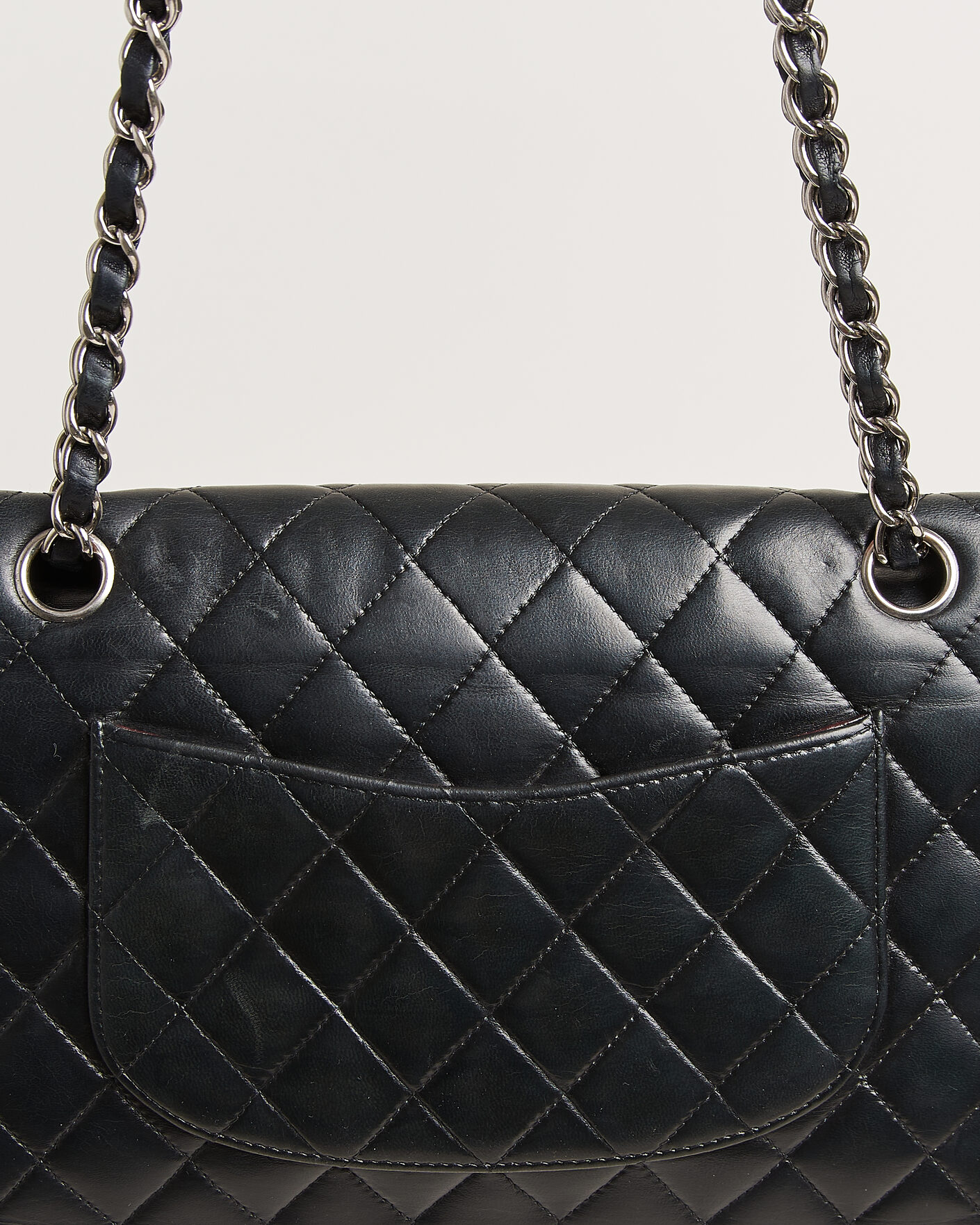 Hombres | Pre-Owned & Vintage Bags | Chanel Pre-Owned | Classic Medium Double Flap Bag Lambskin Black