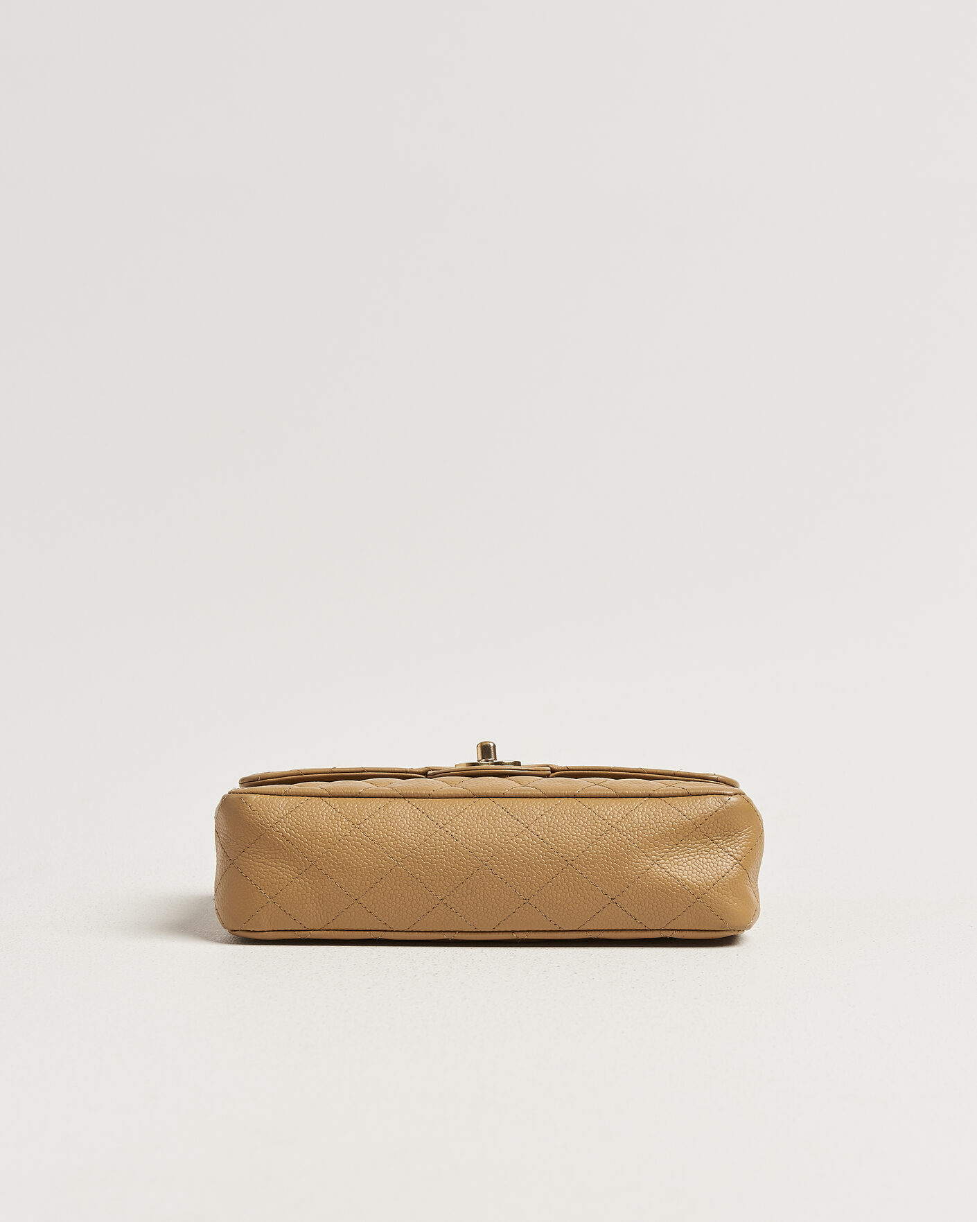 Hombres | Pre-Owned & Vintage Bags | Chanel Pre-Owned | Classic Small Double Flap Bag Caviar Leather Beige