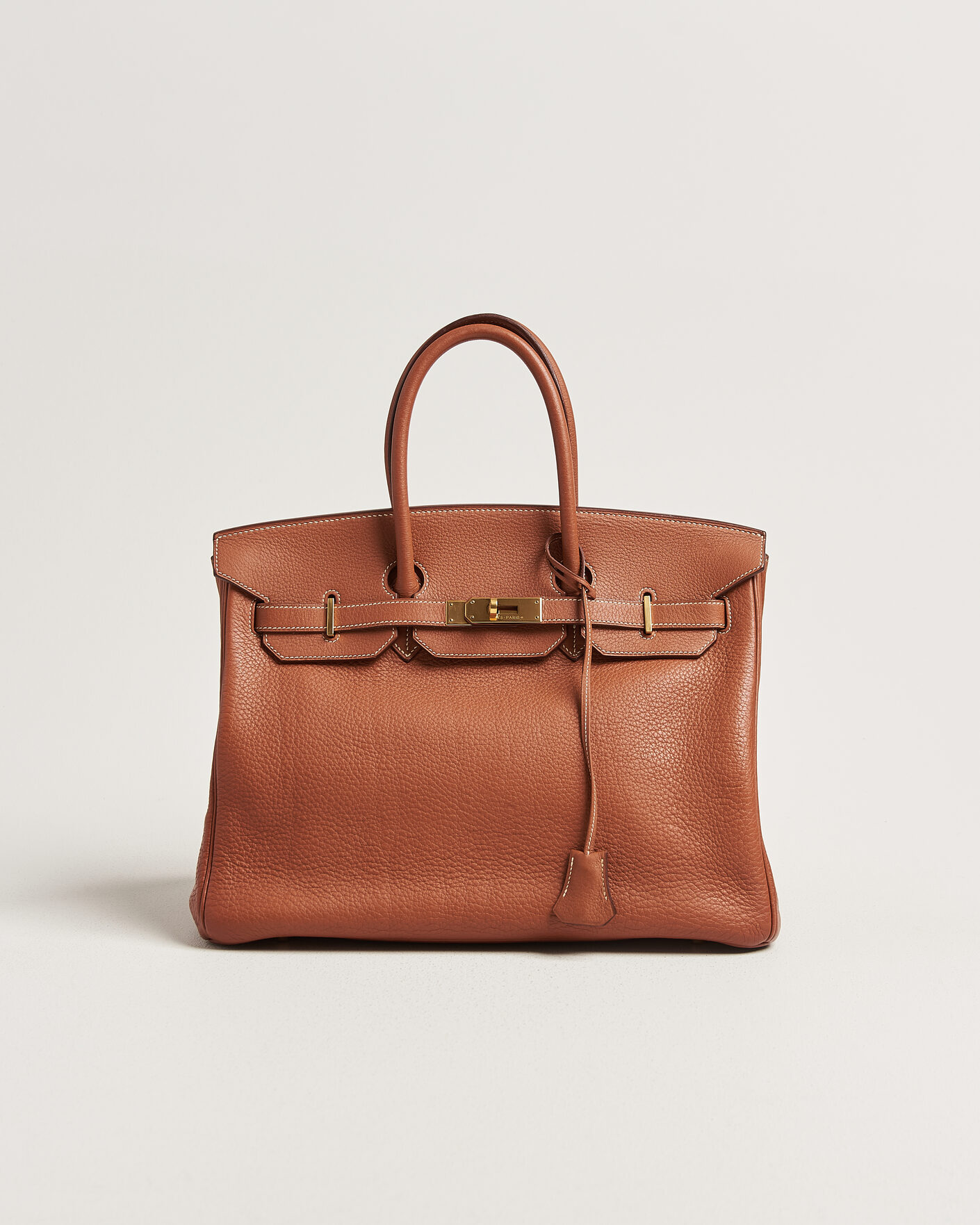 Hombres | Pre-Owned & Vintage Bags | Hermès Pre-Owned | Birkin 35 Togo Leather Cognac Brown