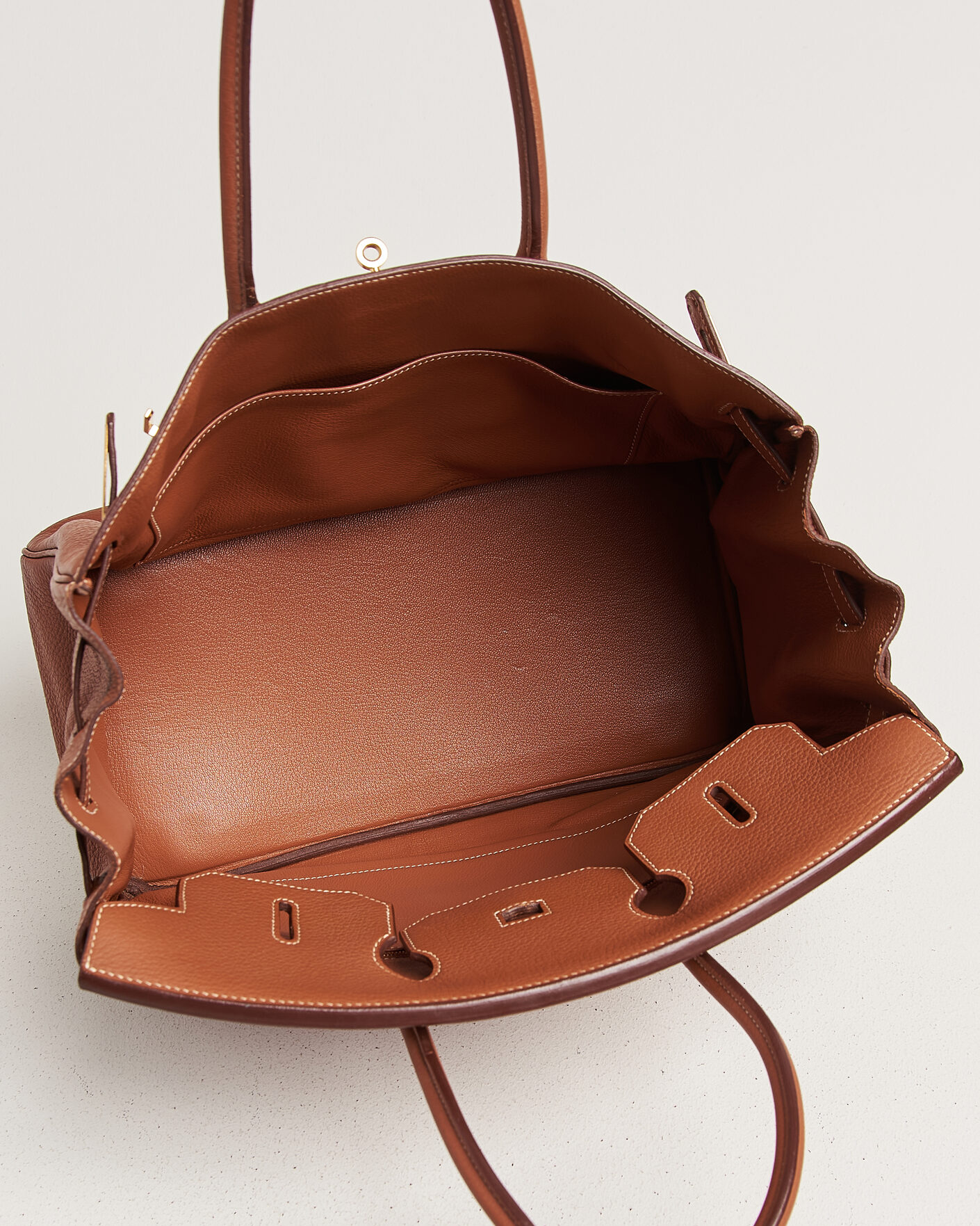 Hombres | Pre-Owned & Vintage Bags | Hermès Pre-Owned | Birkin 35 Togo Leather Cognac Brown