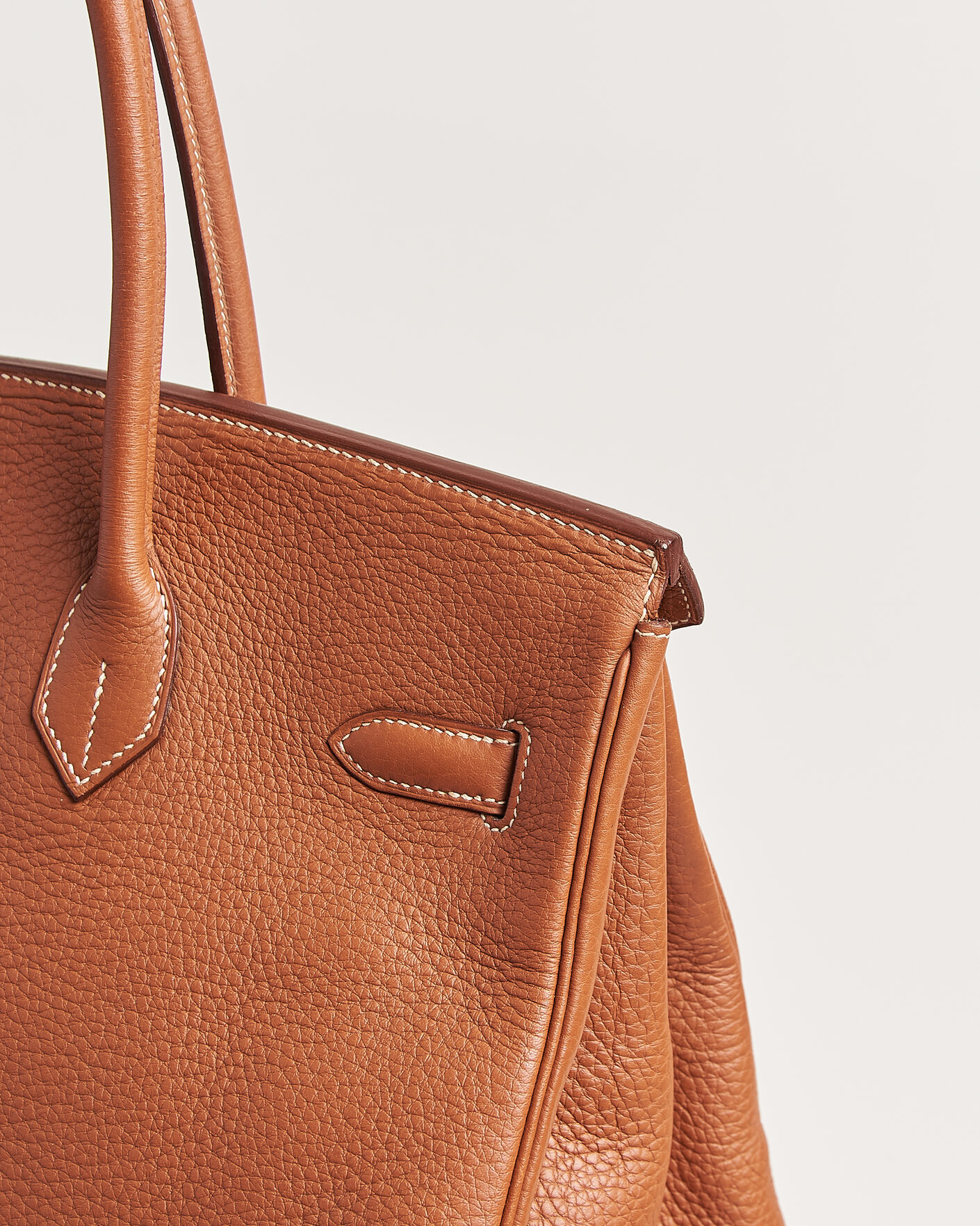 Hombres | Pre-Owned & Vintage Bags | Hermès Pre-Owned | Birkin 35 Togo Leather Cognac Brown
