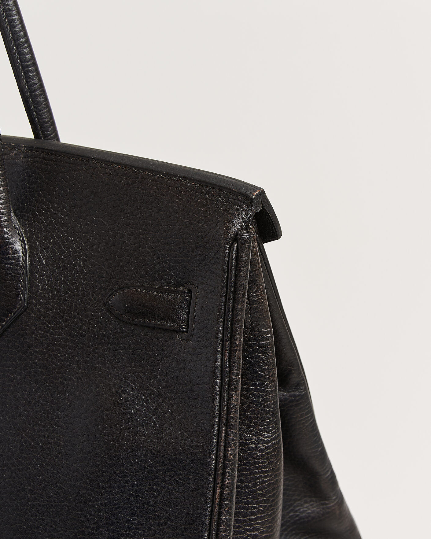 Hombres | Pre-Owned & Vintage Bags | Hermès Pre-Owned | Birkin 35 Retourné Ardennes Leather Black