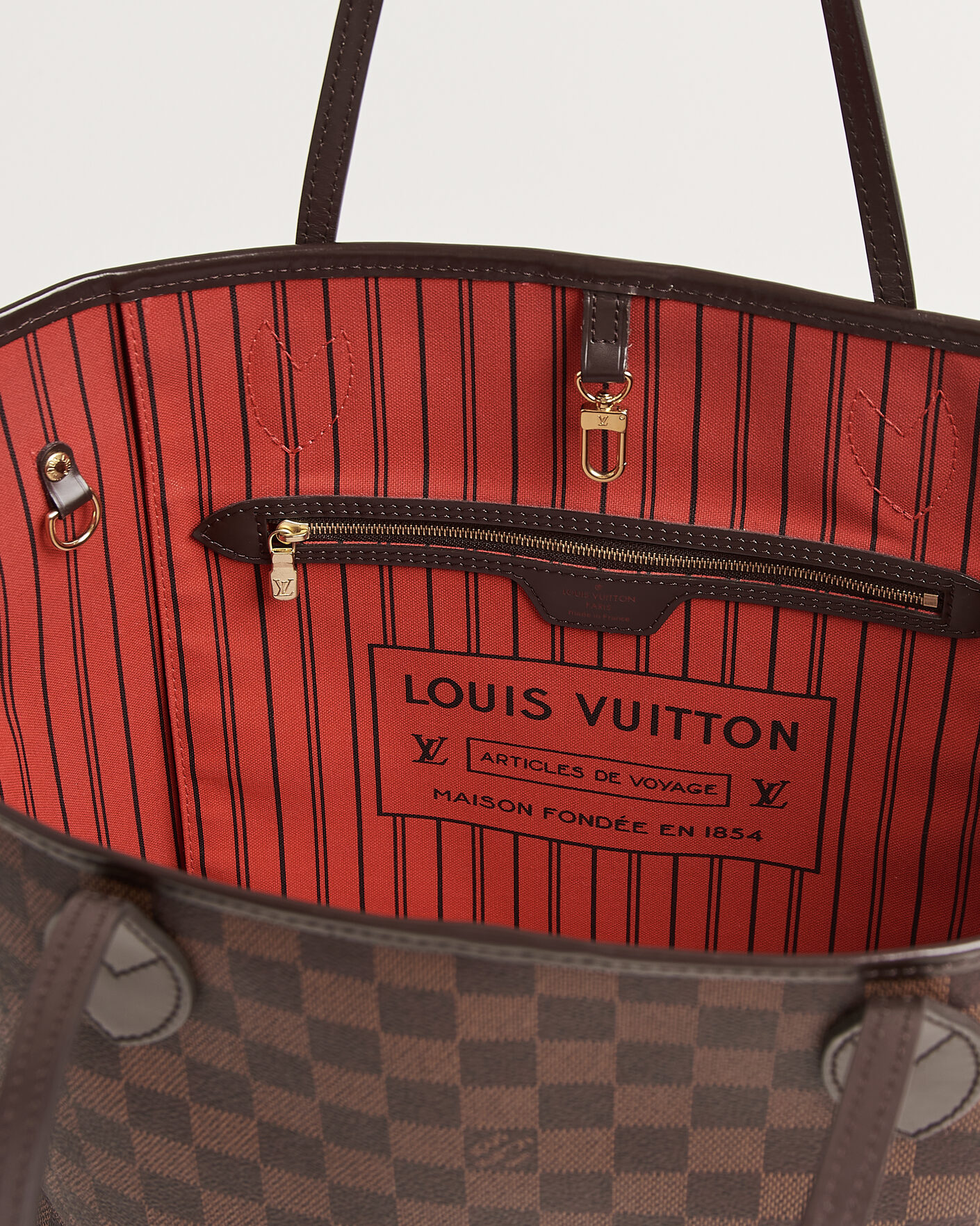 Hombres | Pre-Owned & Vintage Bags | Louis Vuitton Pre-Owned | Neverfull MM Damier Ebene