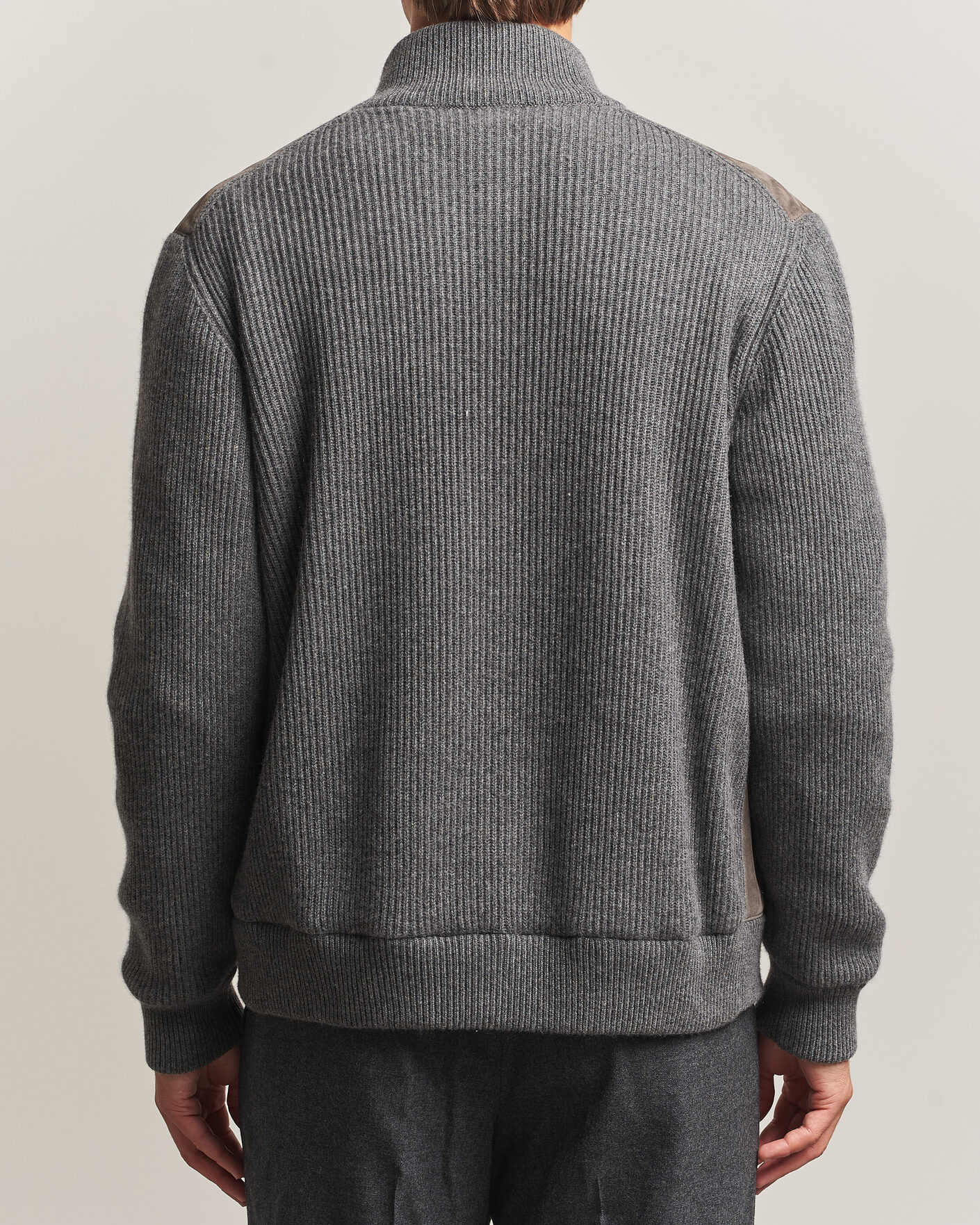 Hombres | Abrigos y chaquetas | Brunello Cucinelli | Cashmere/Suede Down Jacket Grey Melange