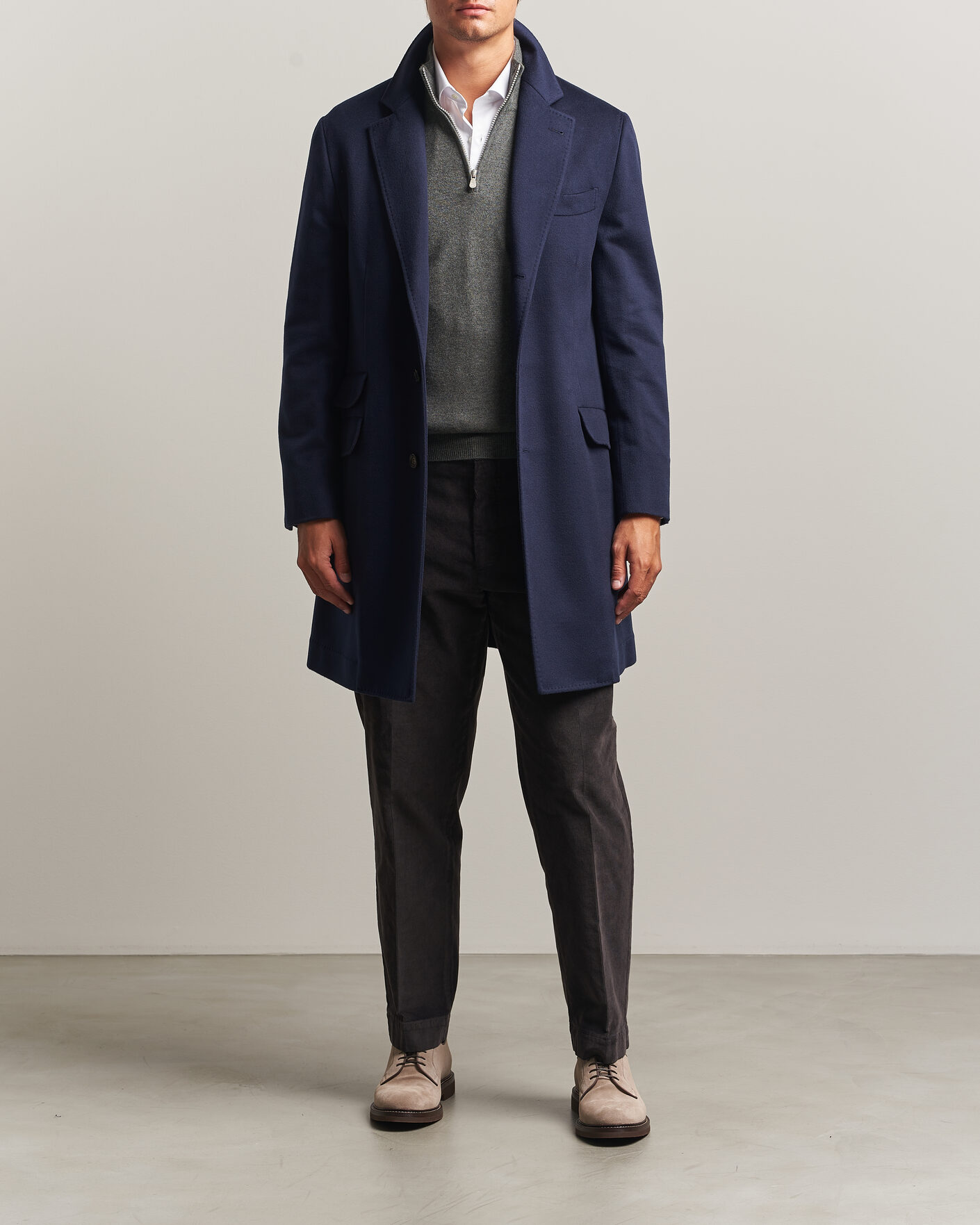 Hombres | Abrigos y chaquetas | Brunello Cucinelli | Soft Wool Coat Navy