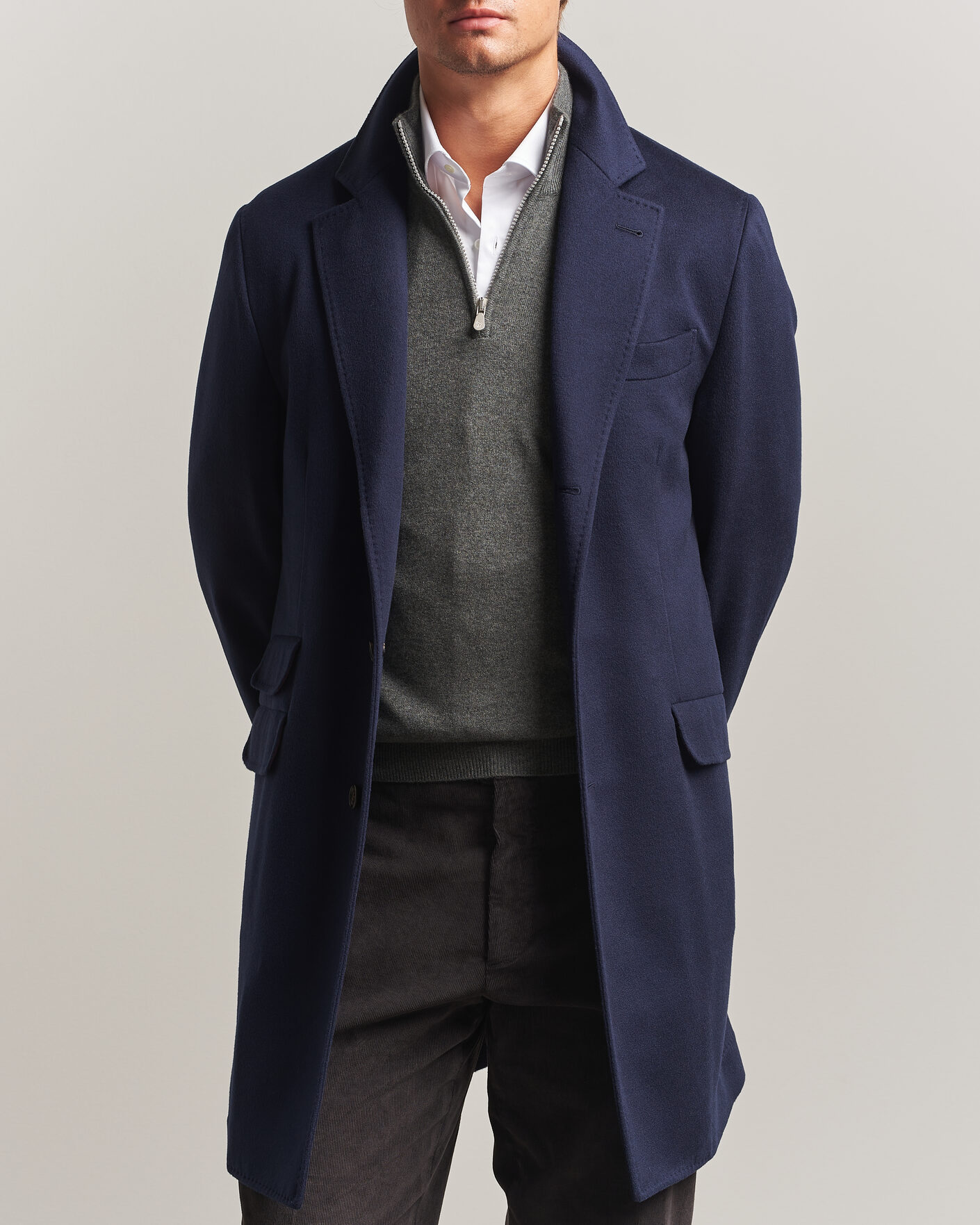 Hombres | Abrigos y chaquetas | Brunello Cucinelli | Soft Wool Coat Navy