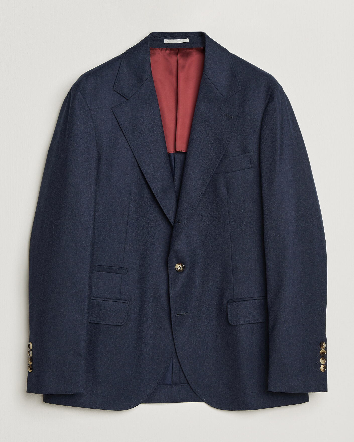 Hombres | Blazers | Brunello Cucinelli | Wool Flannel Blazzer Navy